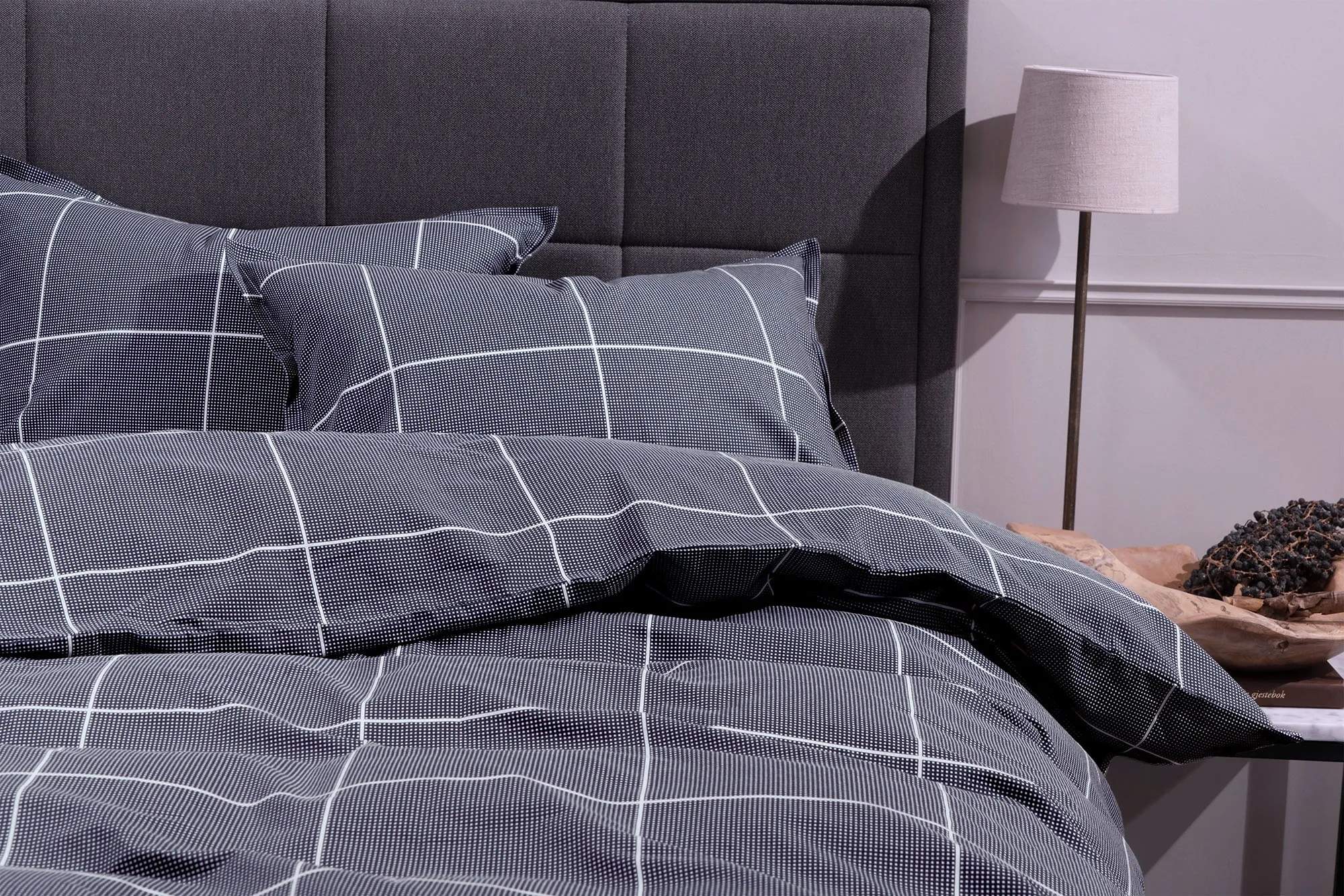 Borås Cotton Sengetøj Billie Sengetøj i Blå, B140 x L220 cm, 2