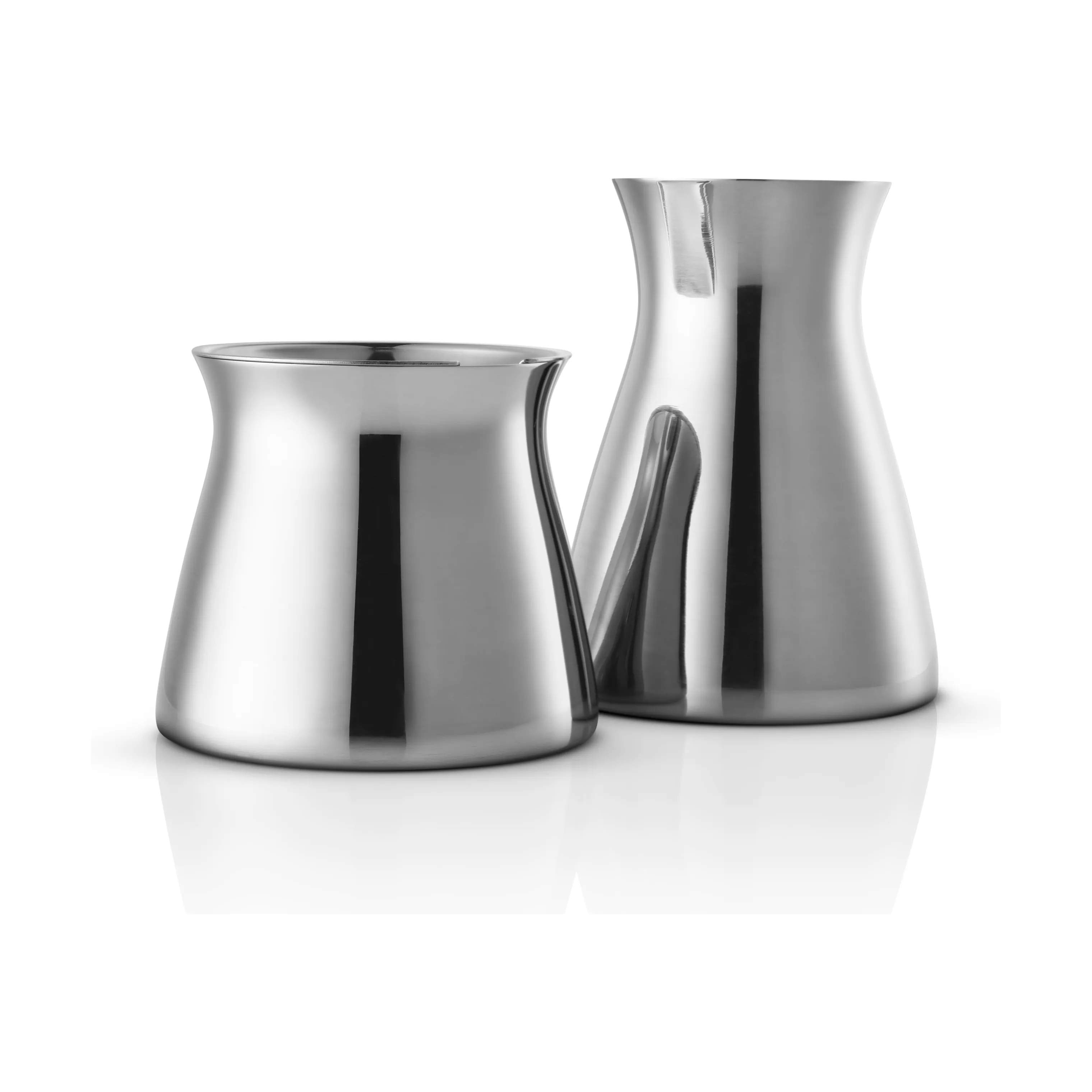 Eva Trio Mælke- og flødekander Flødekande og sukkerskål sæt - 2 dele i Polished steel, 1