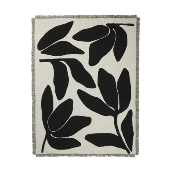 Broste Copenhagen Plaider Herbert Plaid i Black/Off White, 1