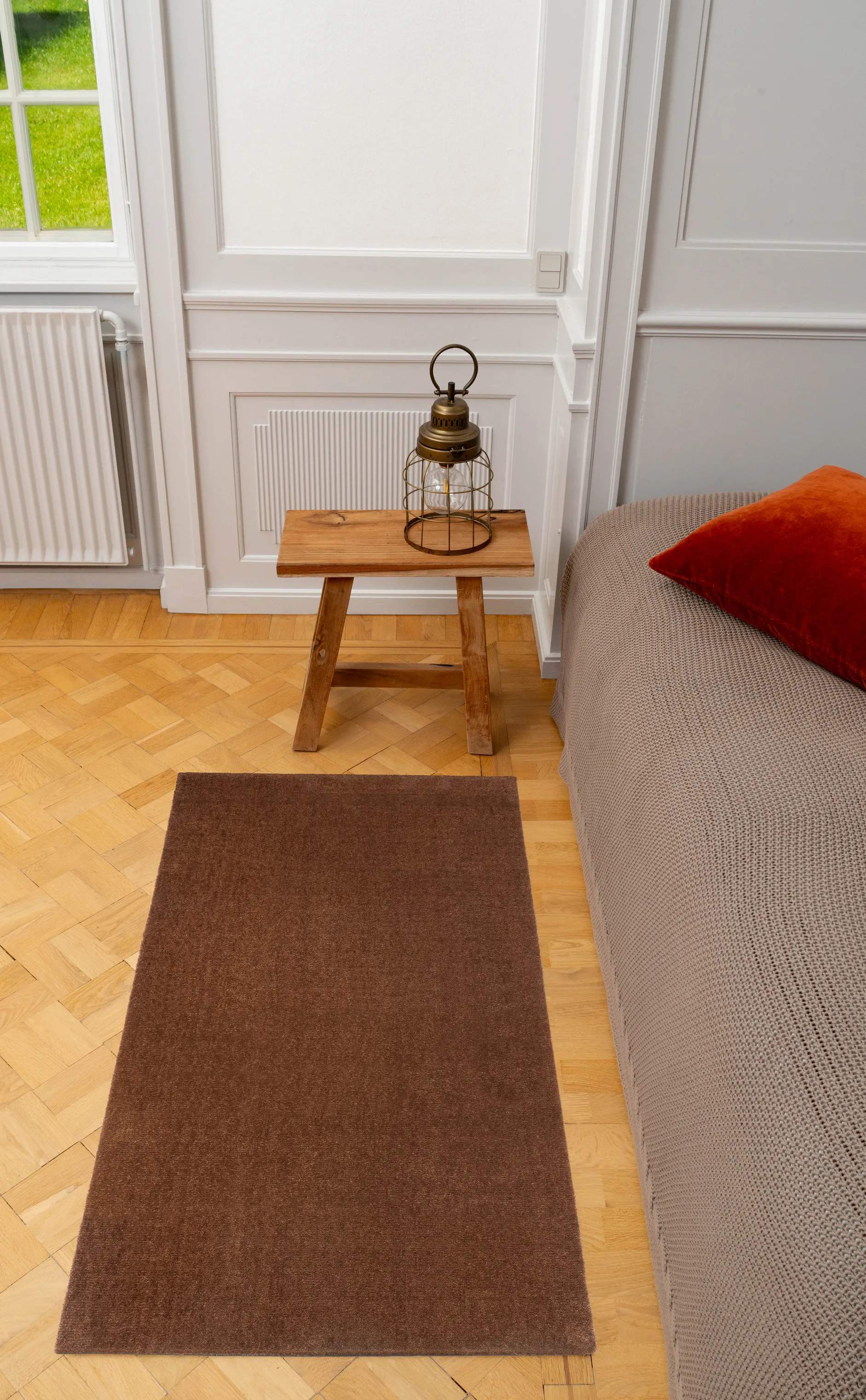 Tica Copenhagen Gulvtæpper Uni Color Gulvtæppe i cognac, B67 x L120 cm, 3