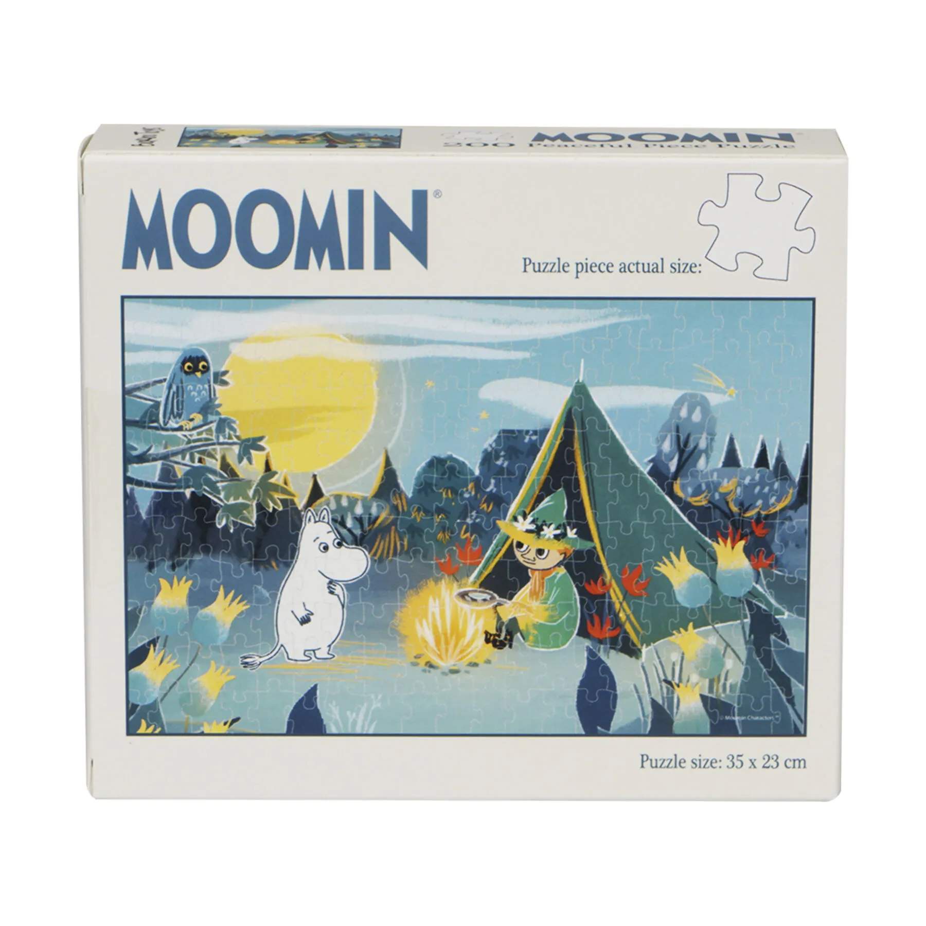 Mumi Puslespil - Camping, blå, large