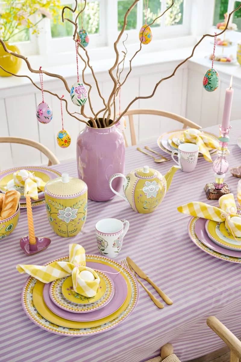 PIP Studio Serveringsfade Lily & Lotus Petit four fad i Yellow, 4