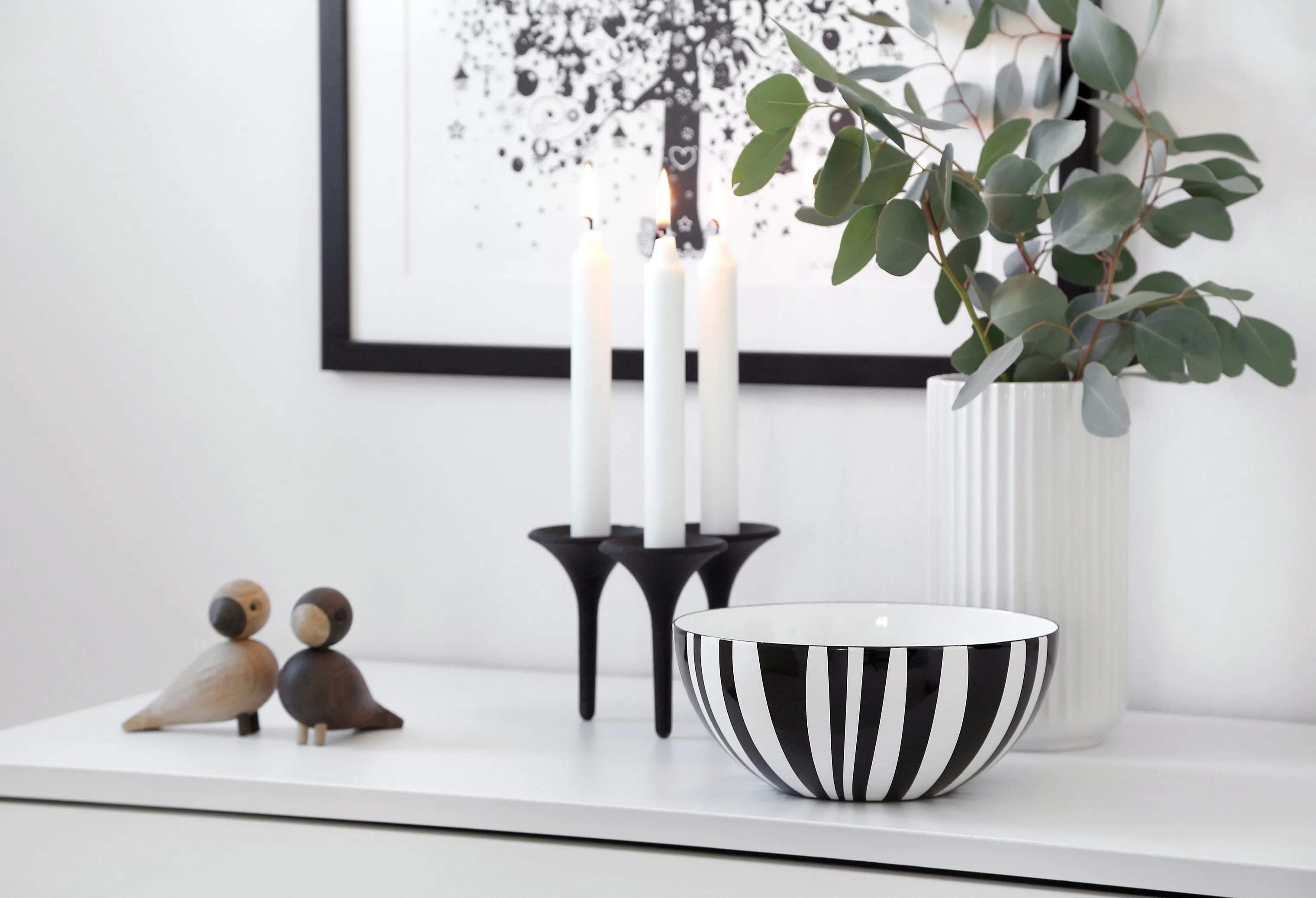 Cathrineholm Salatskåle Stripes Skål i Sort, 24 cm, 2