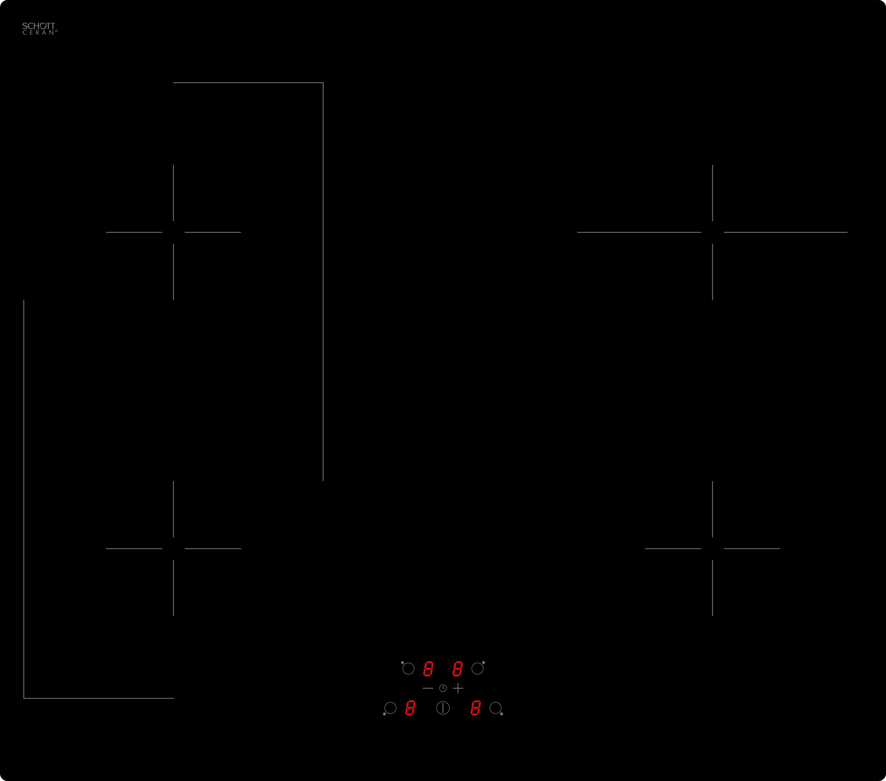 Grand Gourmet Kogeplader Induktionskogeplade BI60B i Sort, 1