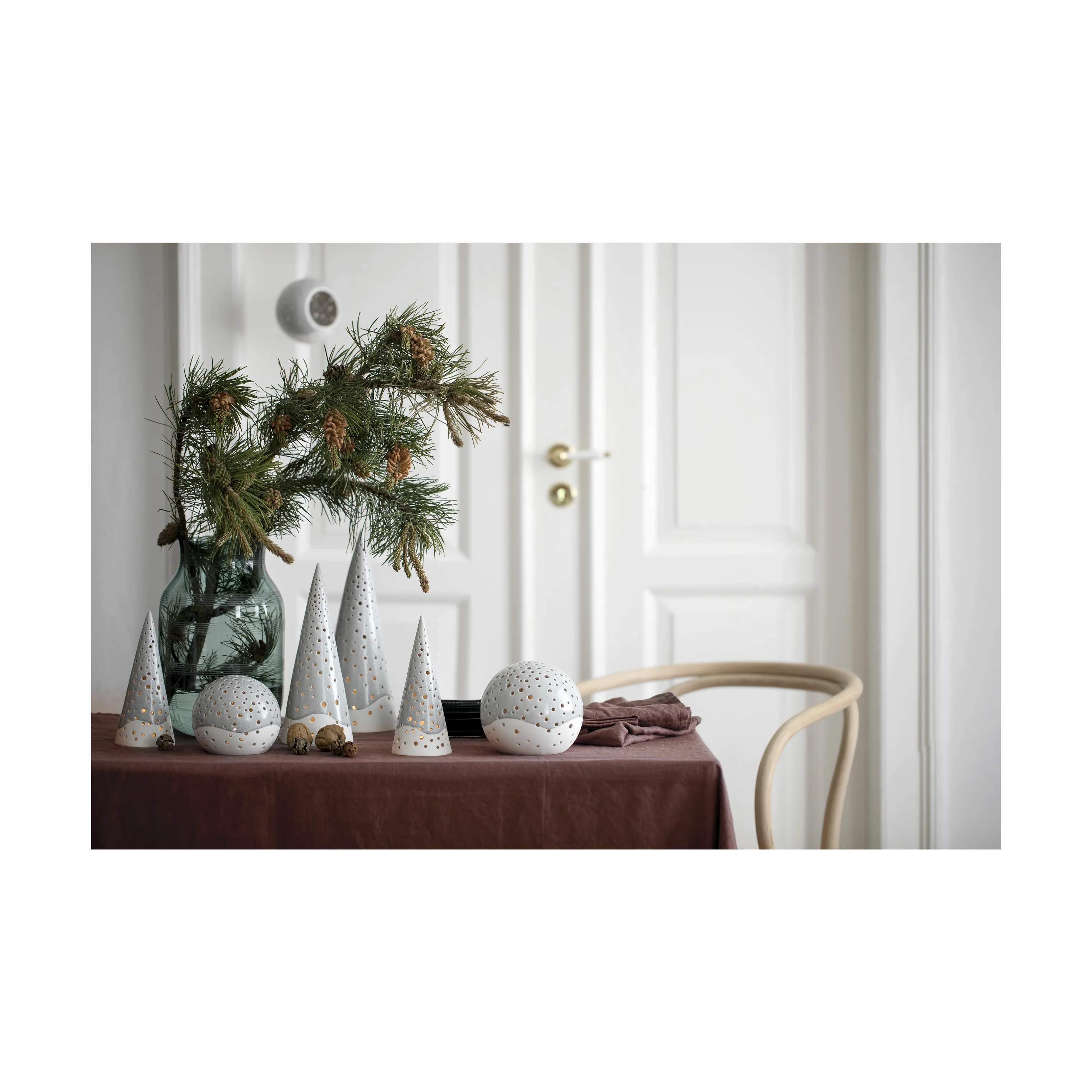 Kähler Fyrfadsstage Nobili Fyrfadsstage - Juletræ i Grå, 28,5 cm, 3