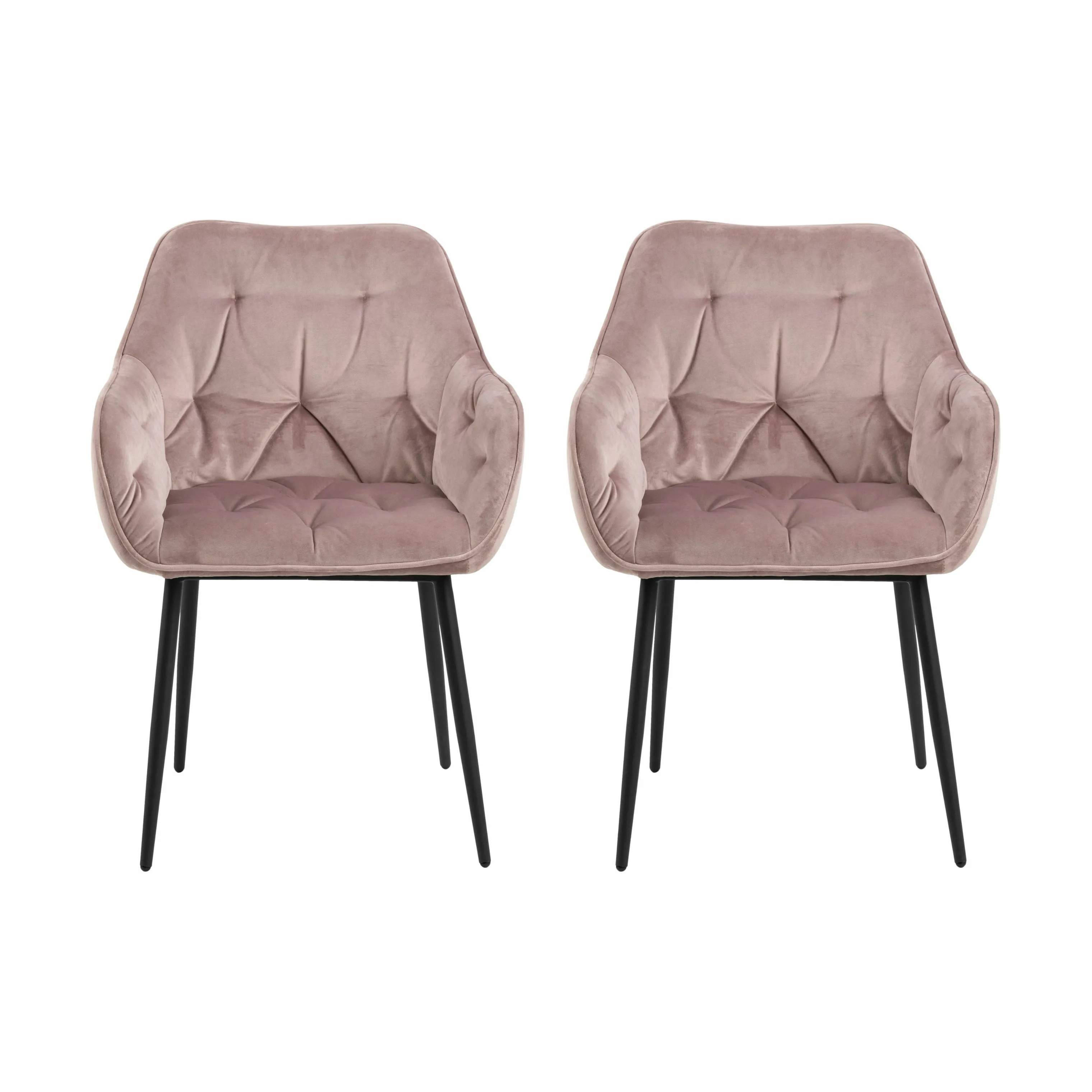 Brooke Spisebordsstol - 2 stk., dusty rose, large