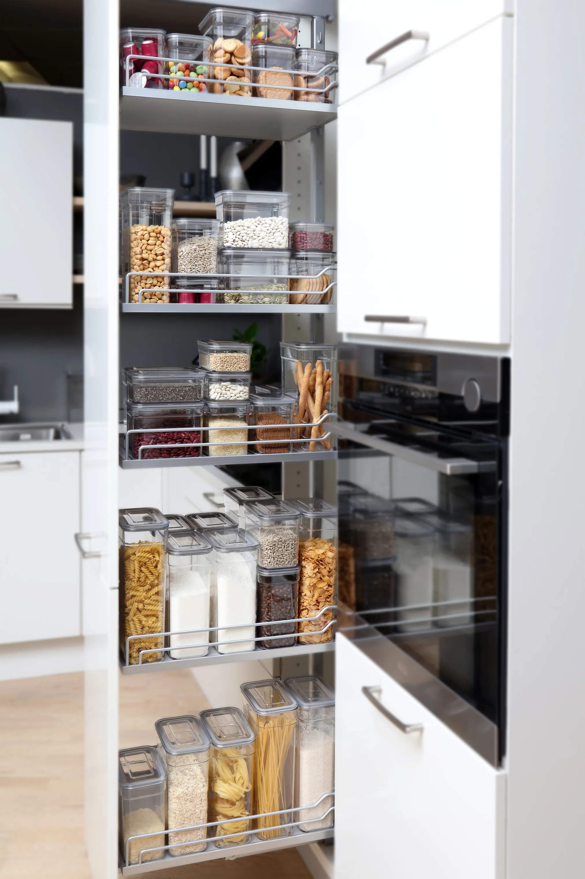 Cook & Baker Opbevaringsbokse Opbevaringsboks - 9 stk. i Klar/grå, 2.6 L, 3