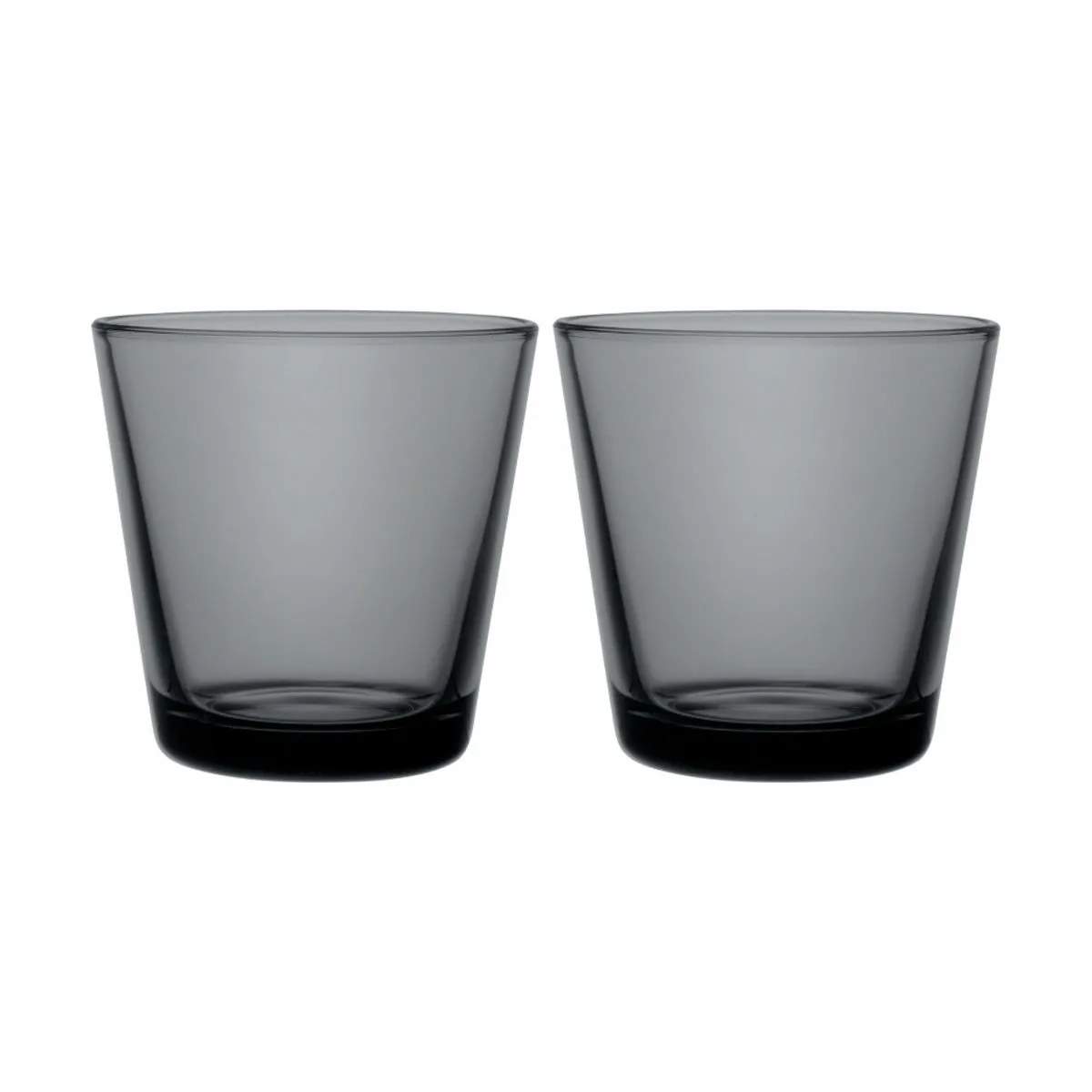 Kartio Vandglas - 2 stk., mørkegrå, large