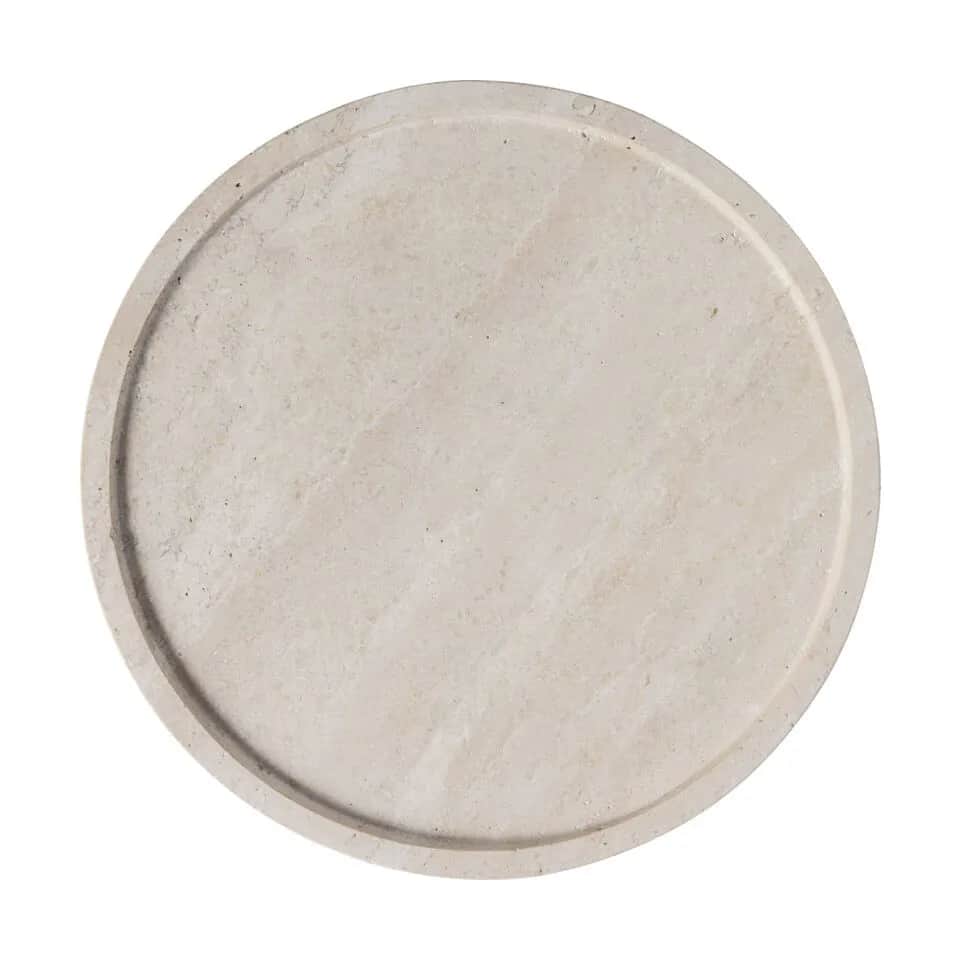 Manufacture Travertine Serveringsfad, beige, large