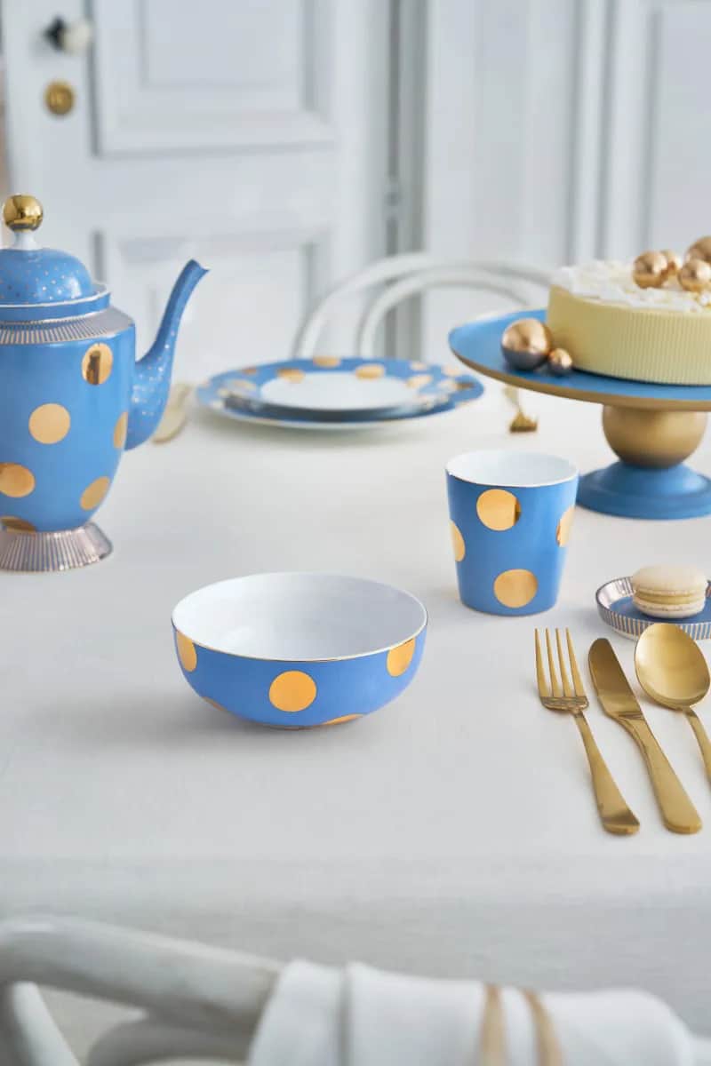 PIP Studio Serveringsskåle Dot Delight Skål - 2 stk. i Lyseblå, 15 cm, 2