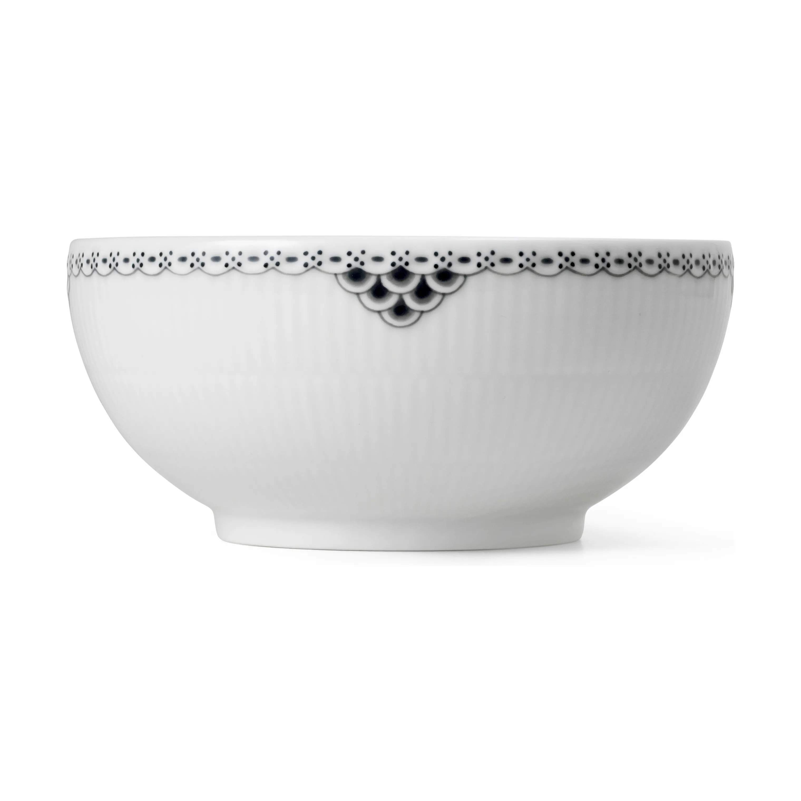 Royal Copenhagen Serveringsskåle Sort Riflet Blonde Skål i 18 cm, 1