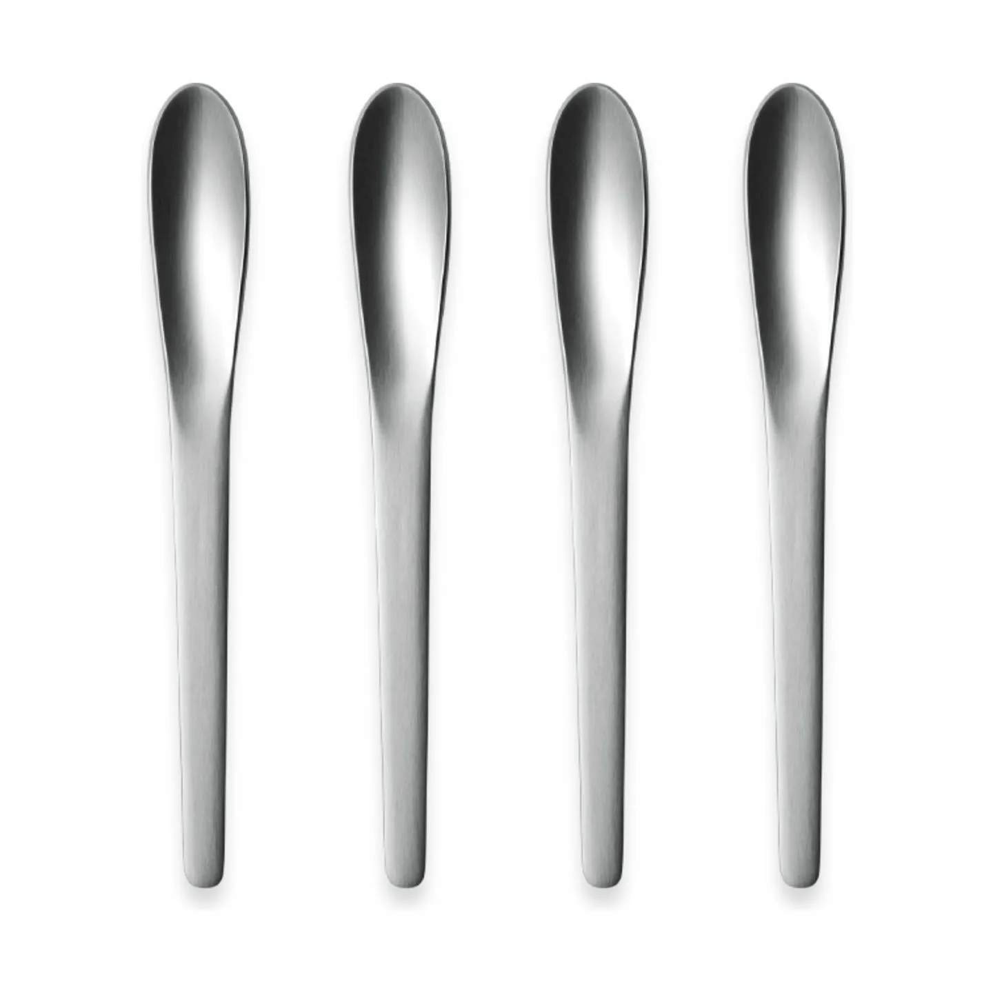 Georg Jensen Kaffe- og teskeer Arne Jacobsen Teske Mat - 4 stk. i Sølvfarvet, 13,4 cm, 1
