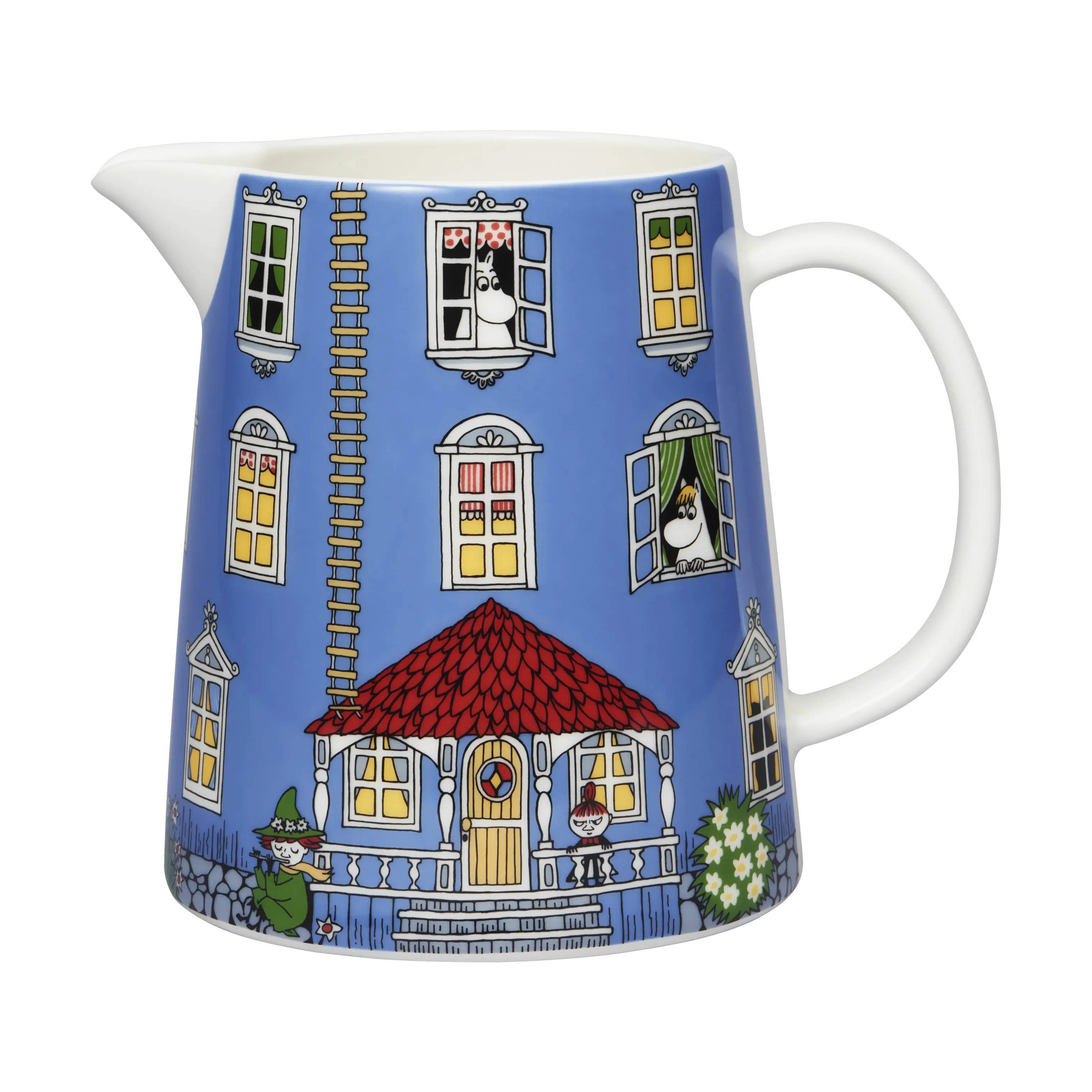 Moomin Arabia Serveringskander Moomin special Kande - Mumihus i Sort/rød, 1 L, 4