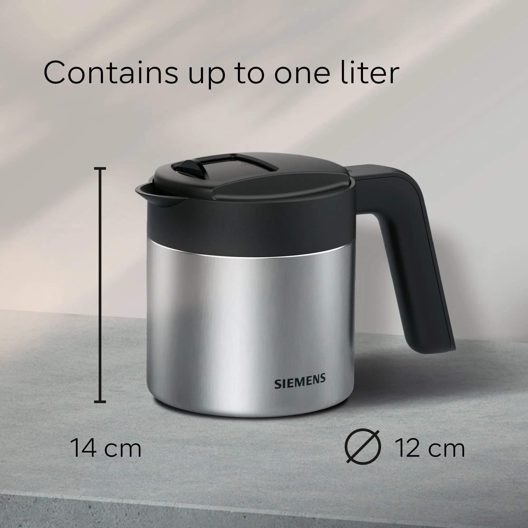 Siemens Tilbehør til kaffemaskiner EQ Foret kaffekande i rustfrit stål, 3