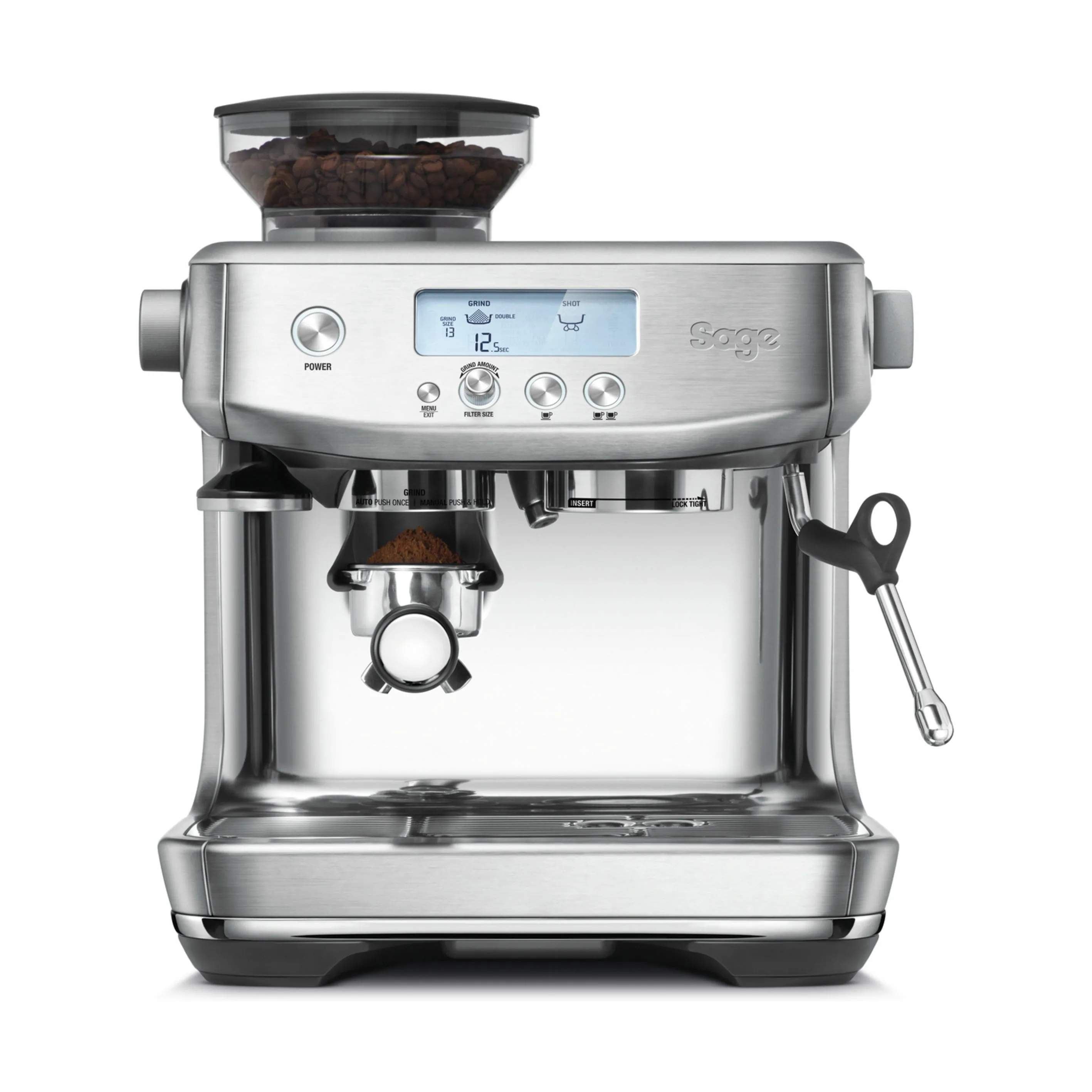 Sage Espressomaskiner Barista Pro Espressomaskine i Sølvfarvet, 3