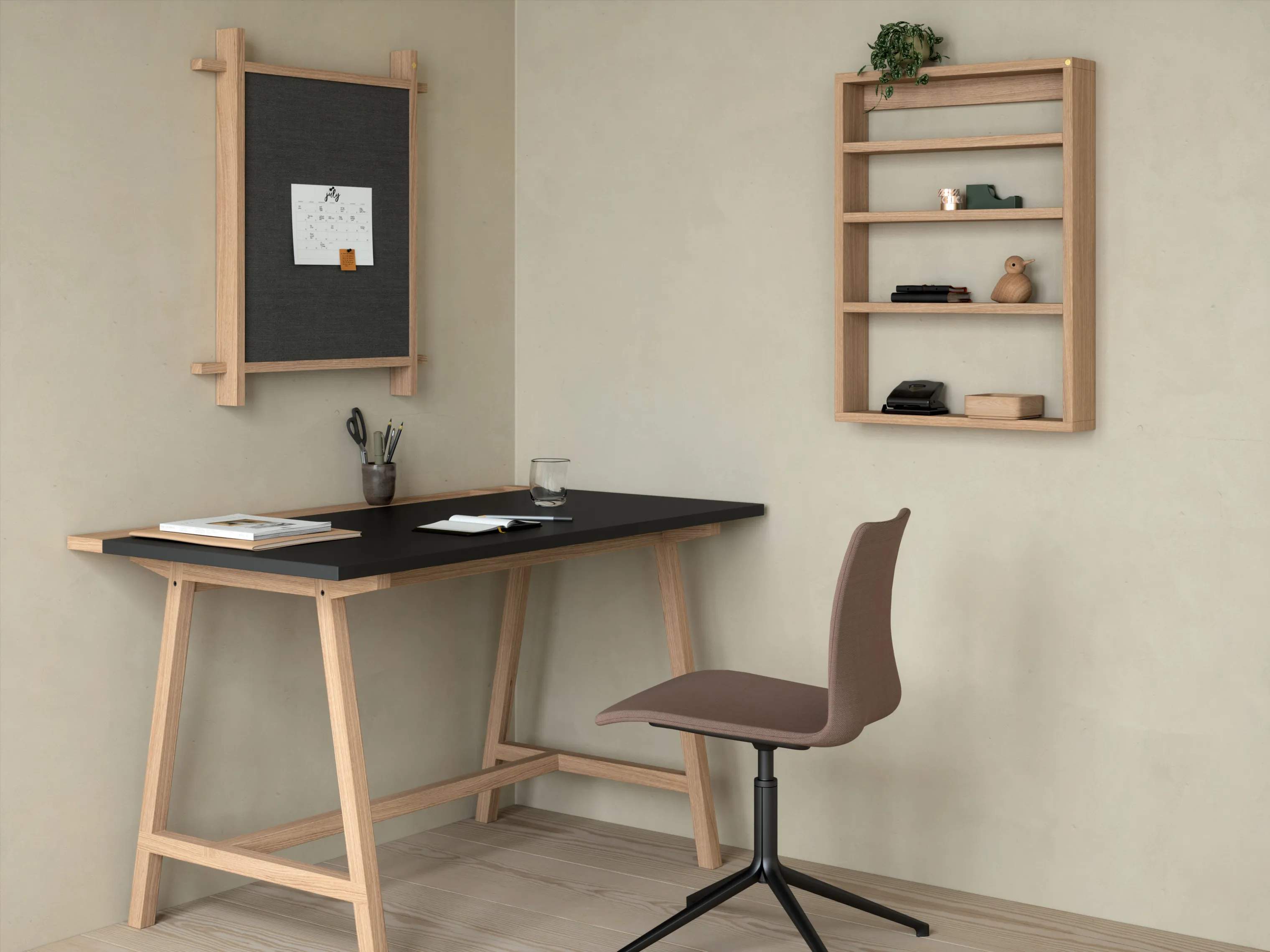 Andersen Furniture Lærredstryk Collect Opslagstavle i Grå, 2