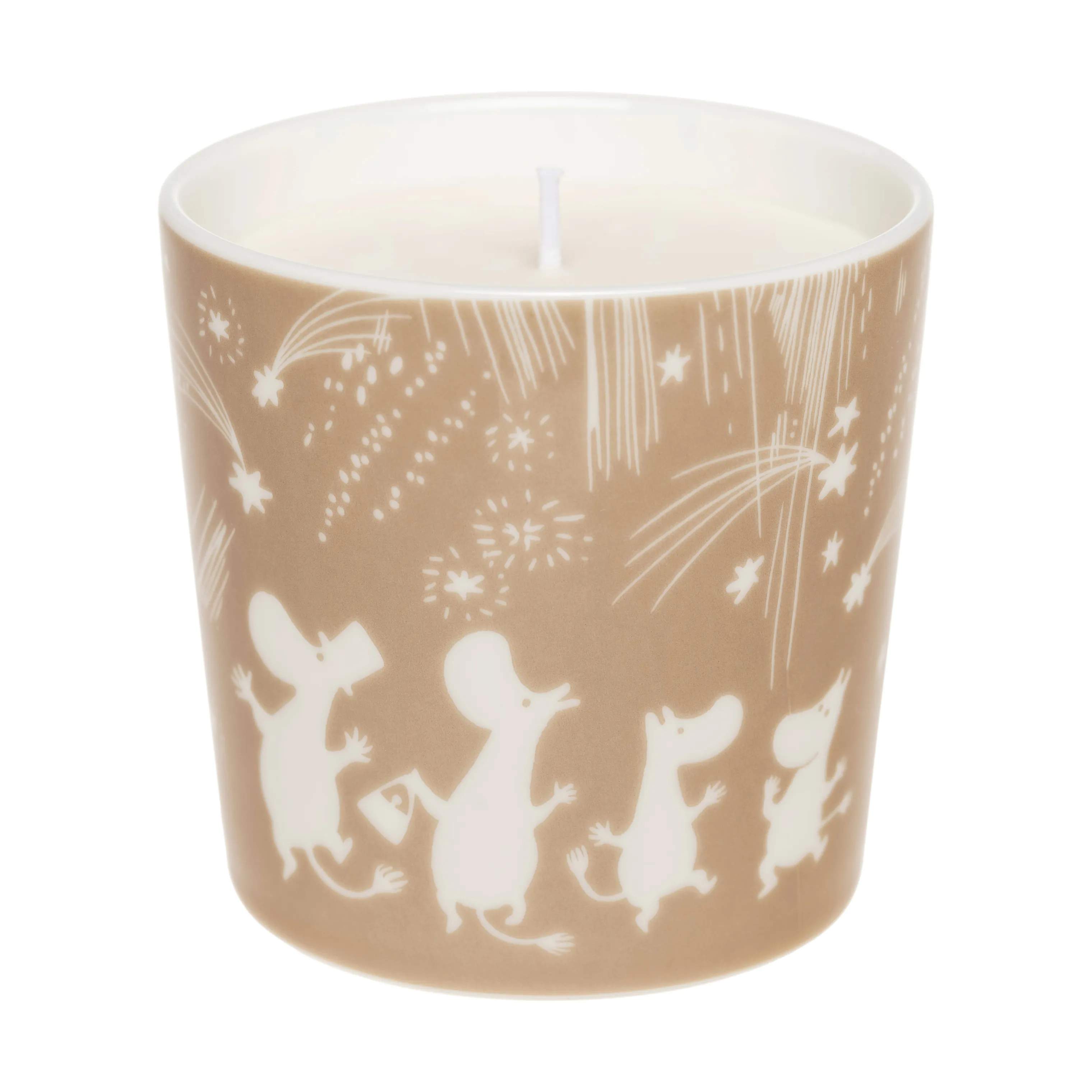 Moomin Arabia Bloklys Festlige Øjeblikke Mumi-lys i Beige, 1