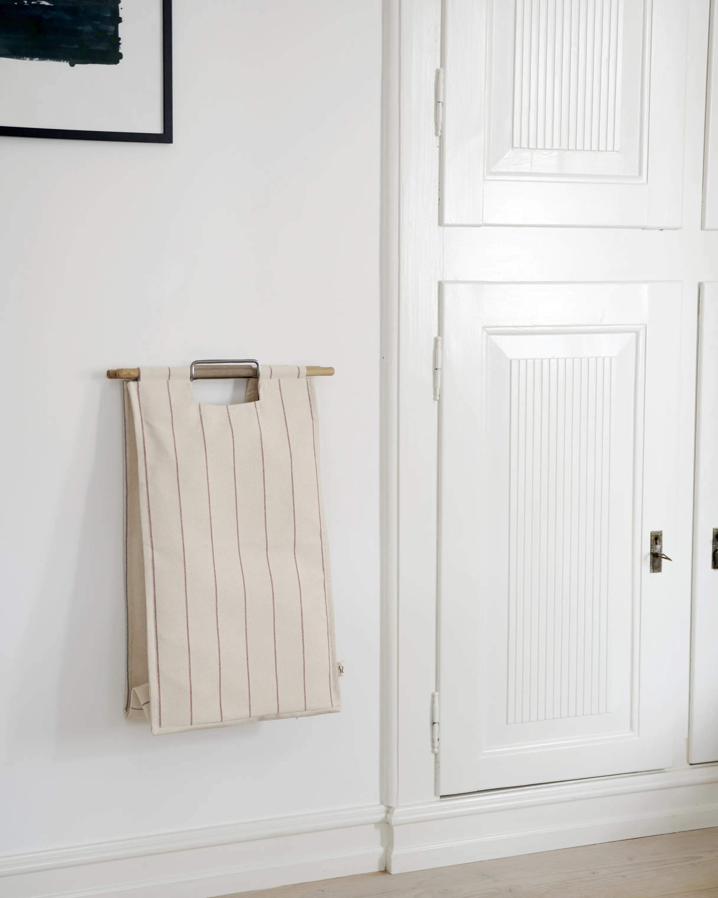 ReCollector Vasketøjskurve BagUp Vasketøjskurv i Beige/rødstribet, 3