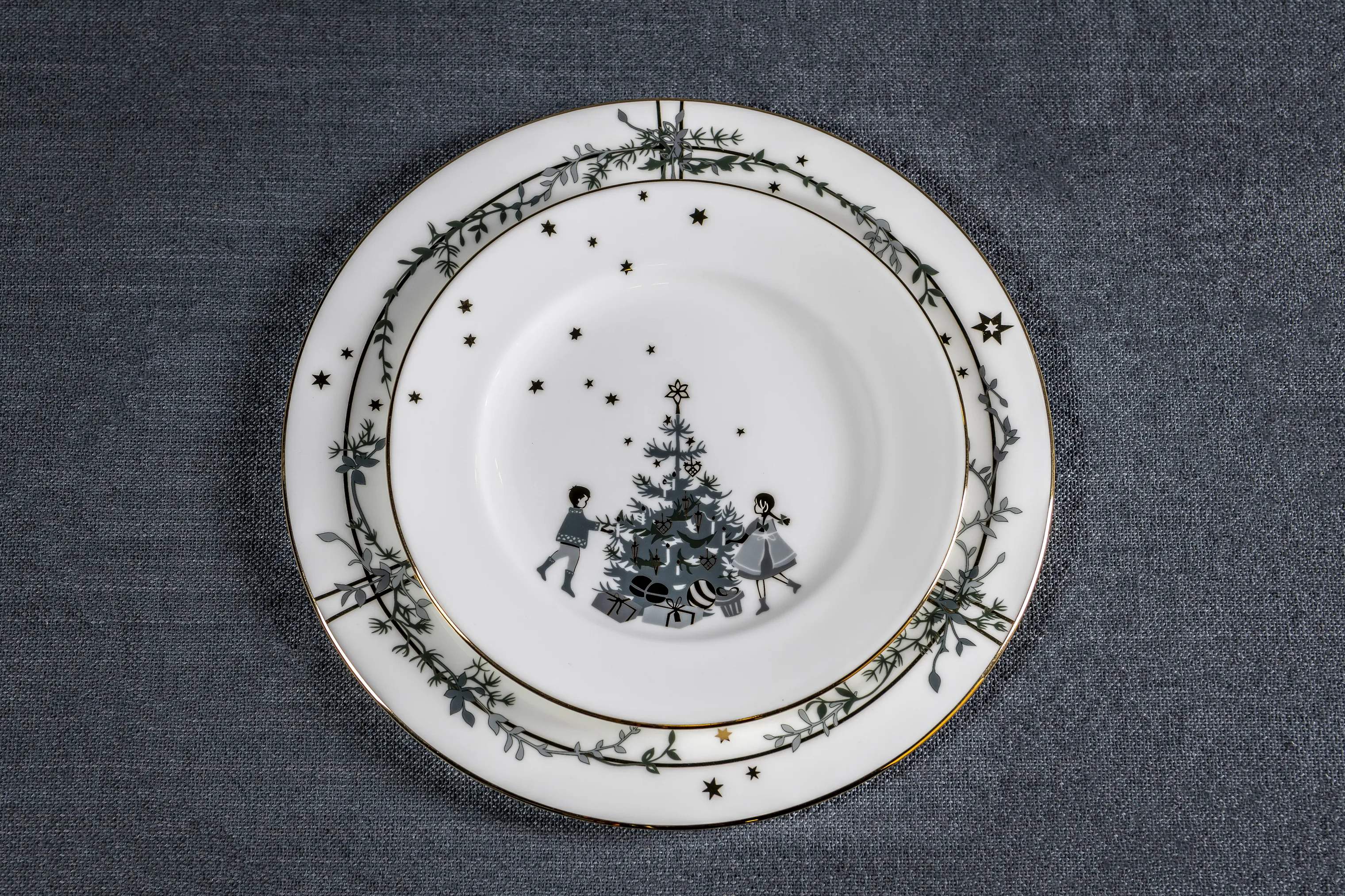 Jette Frölich Design Frokosttallerkener Design Tallerken Vinterstjerner i Hvid, 2