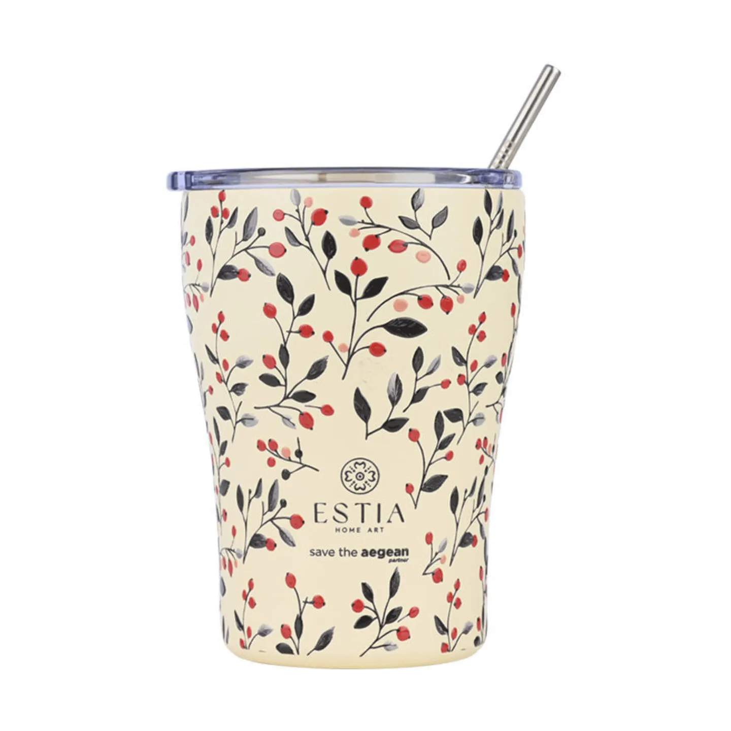 Estia Home To go kopper Save The Aegean Termokop i Bloom Beige, 1