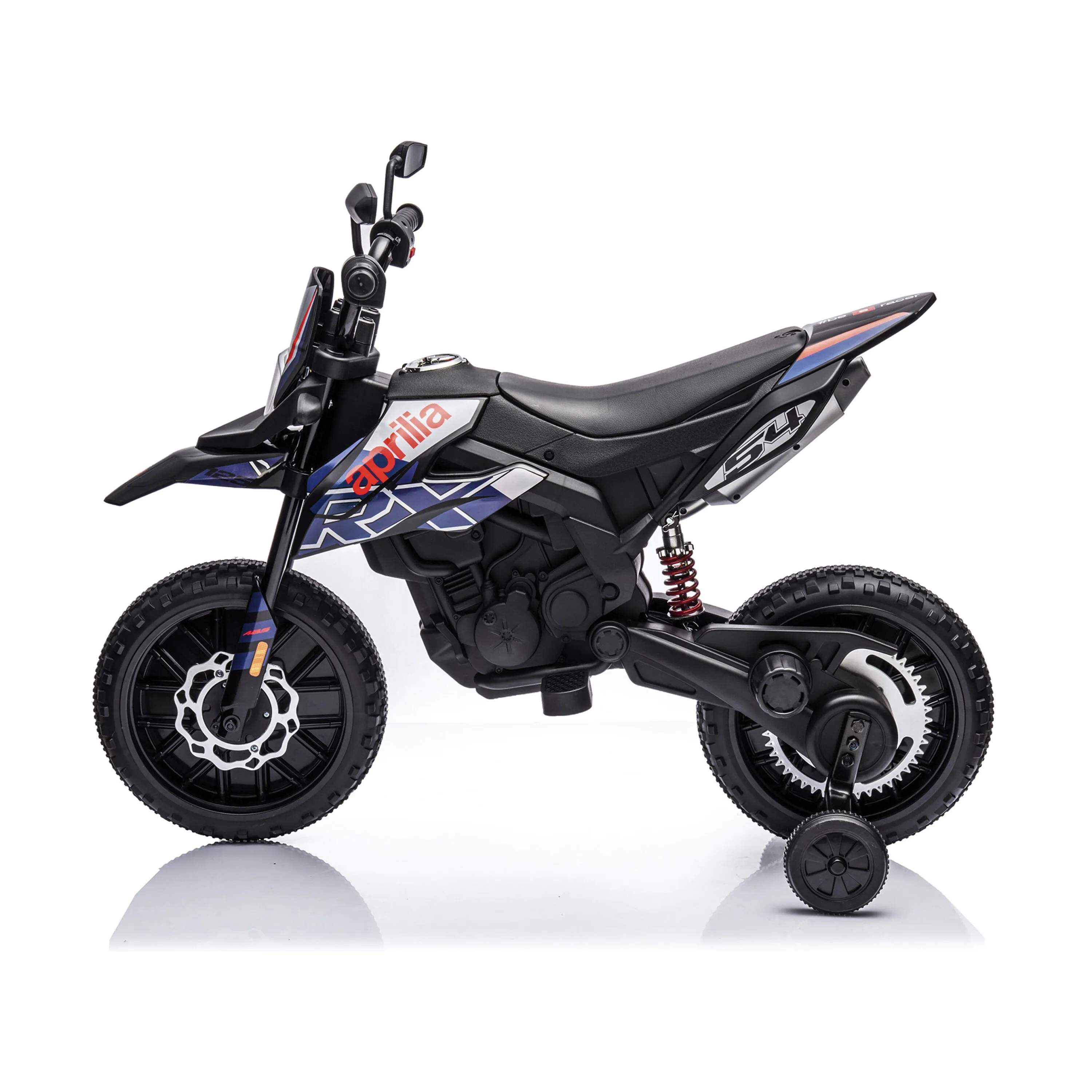 NORDIC PLAY Speed El-biler til børn Elektrisk motorcykel Aprilia i Sort, 3