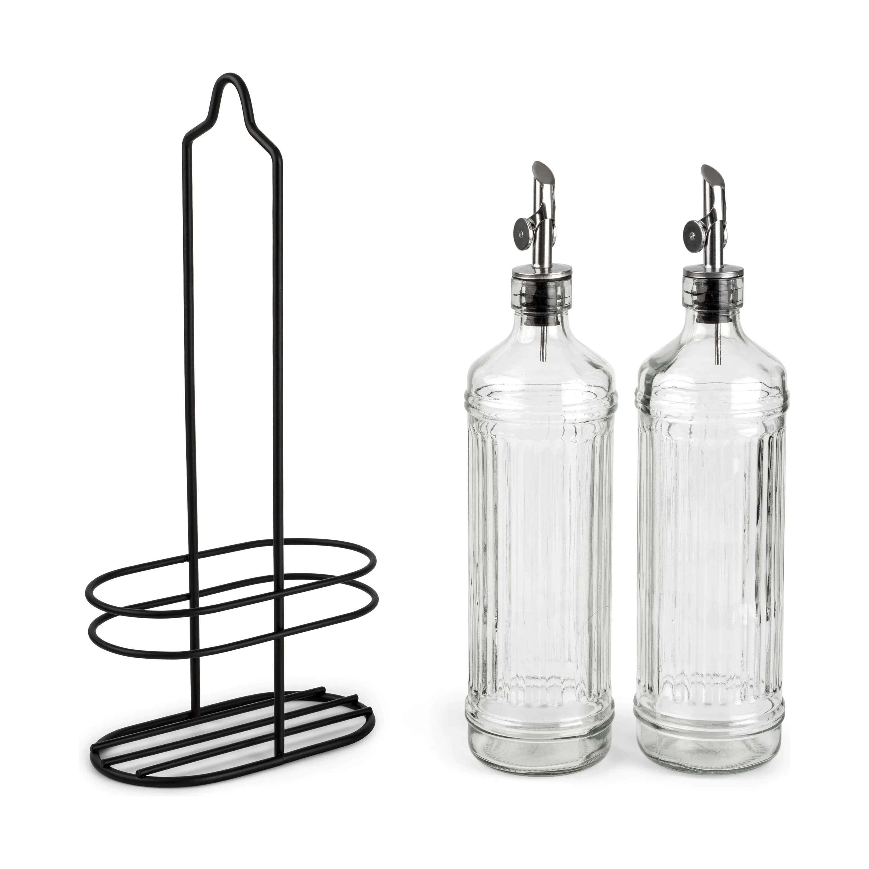 Cook & Baker Olie- og eddikeflasker Olie/Eddikeflaske - 2 stk. i stål glas, 4