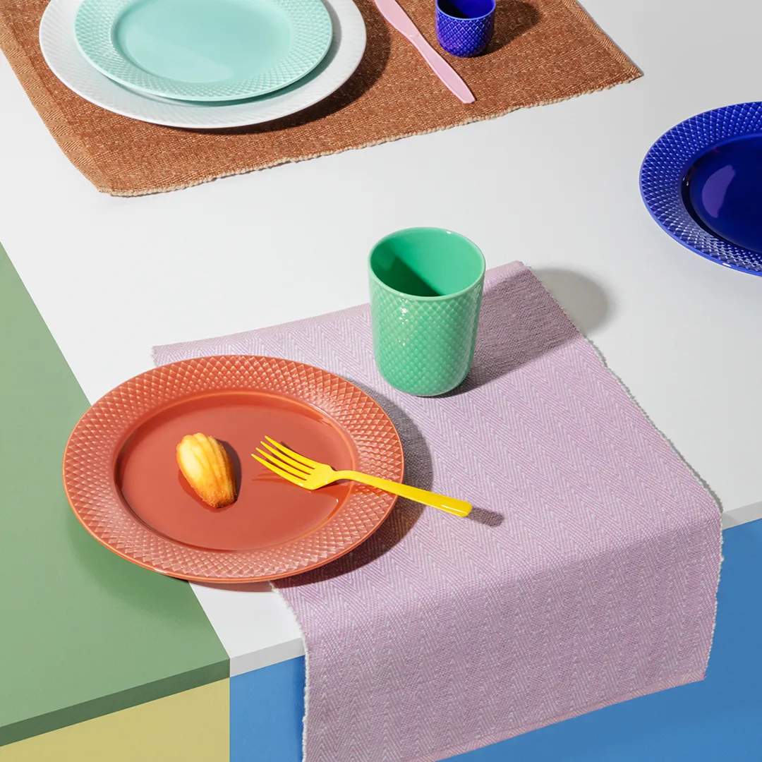 Lyngby Porcelæn Dækkeservietter Herringbone Dækkeserviet i Rosa, 3
