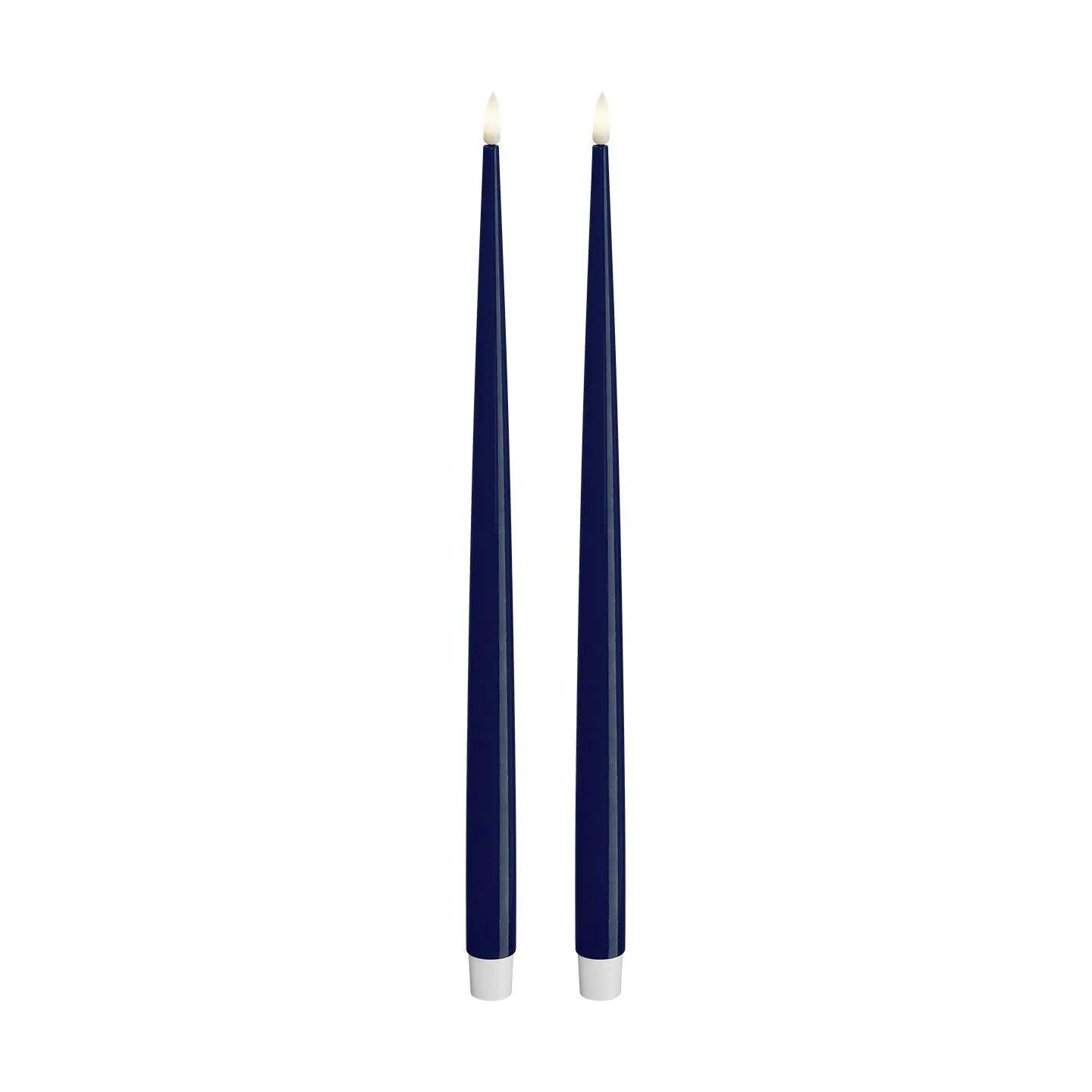 Deluxe Homeart LED-lys Real Flame LED Kertelys i Royal blue, 38 cm, 1