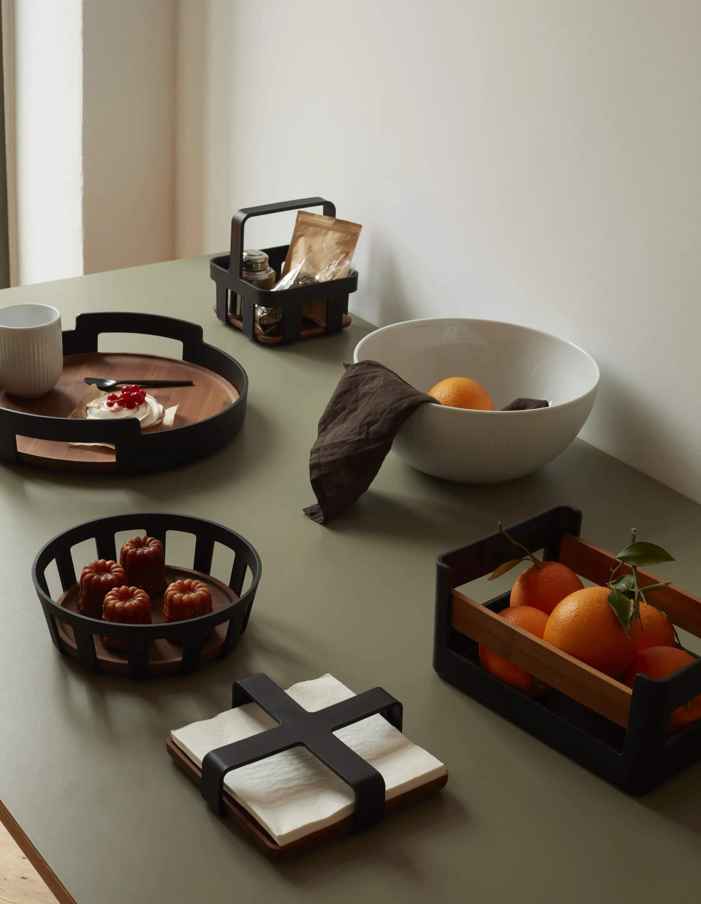 Eva Solo Brødkurve Nordic Kitchen Brødkurv i Natur/sort, 21,5 cm, 3