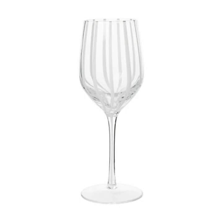 Stripe Hvidvinsglas, hvid/klar, large
