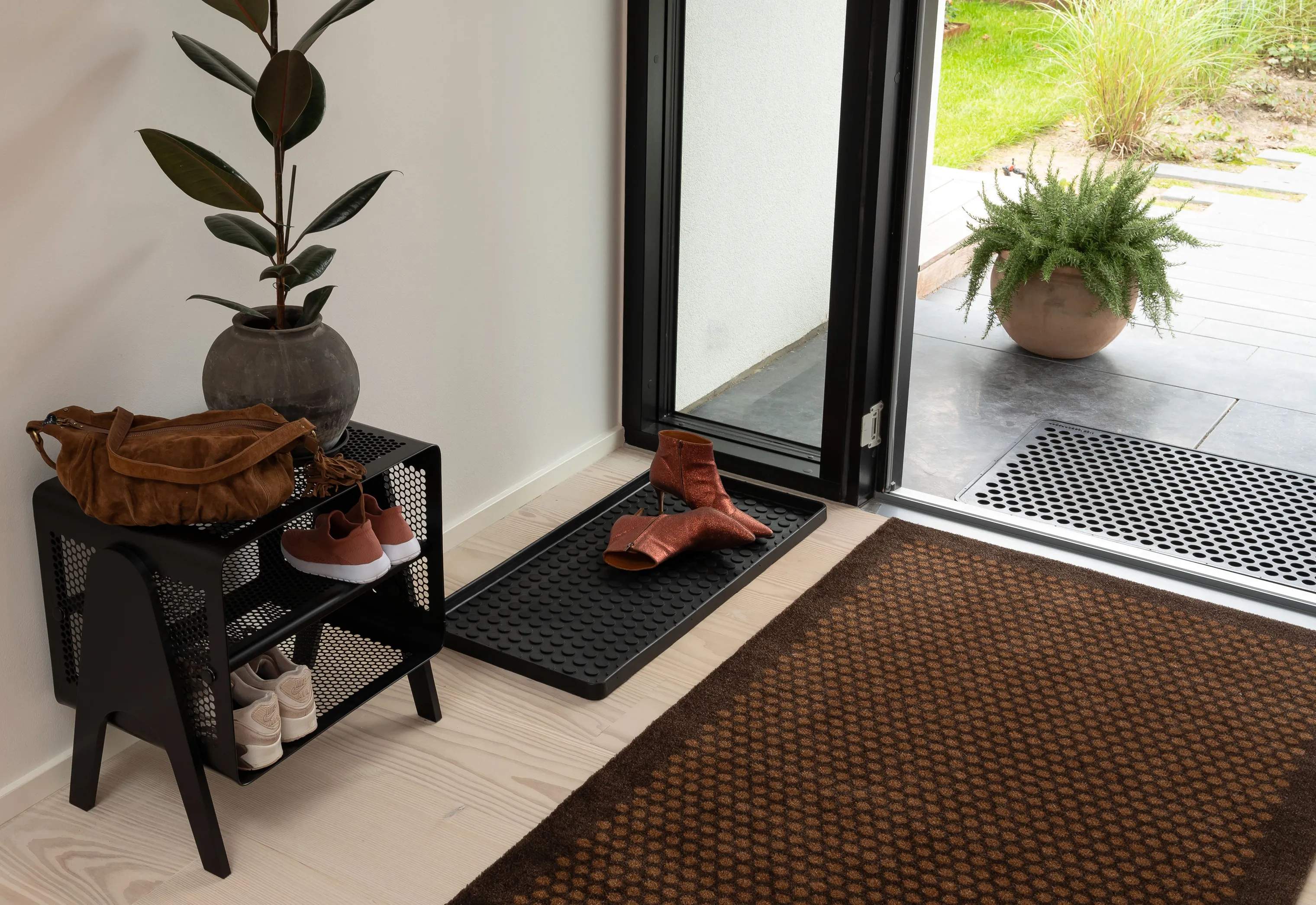Tica Copenhagen Gulvtæpper Dot Gulvtæppe i brun/cognac, B90 x L130 cm, 5