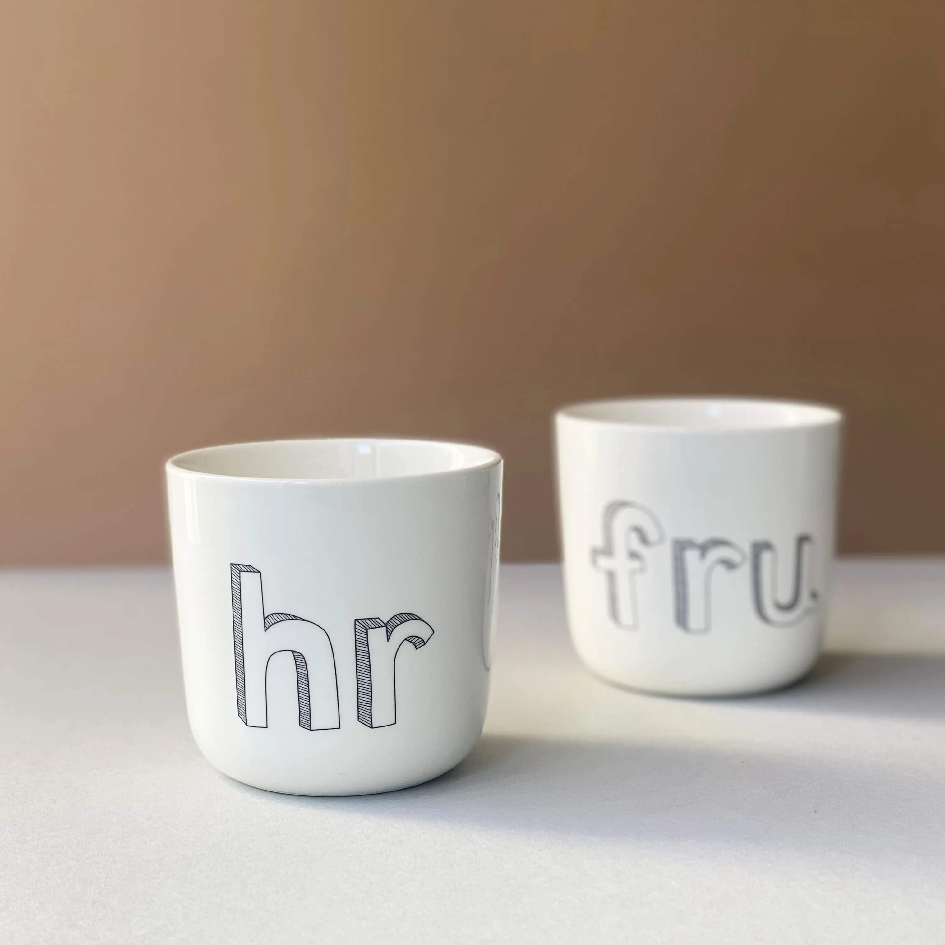 Liebe Krus og kopper med hank Kop - Hr i Hr, 2