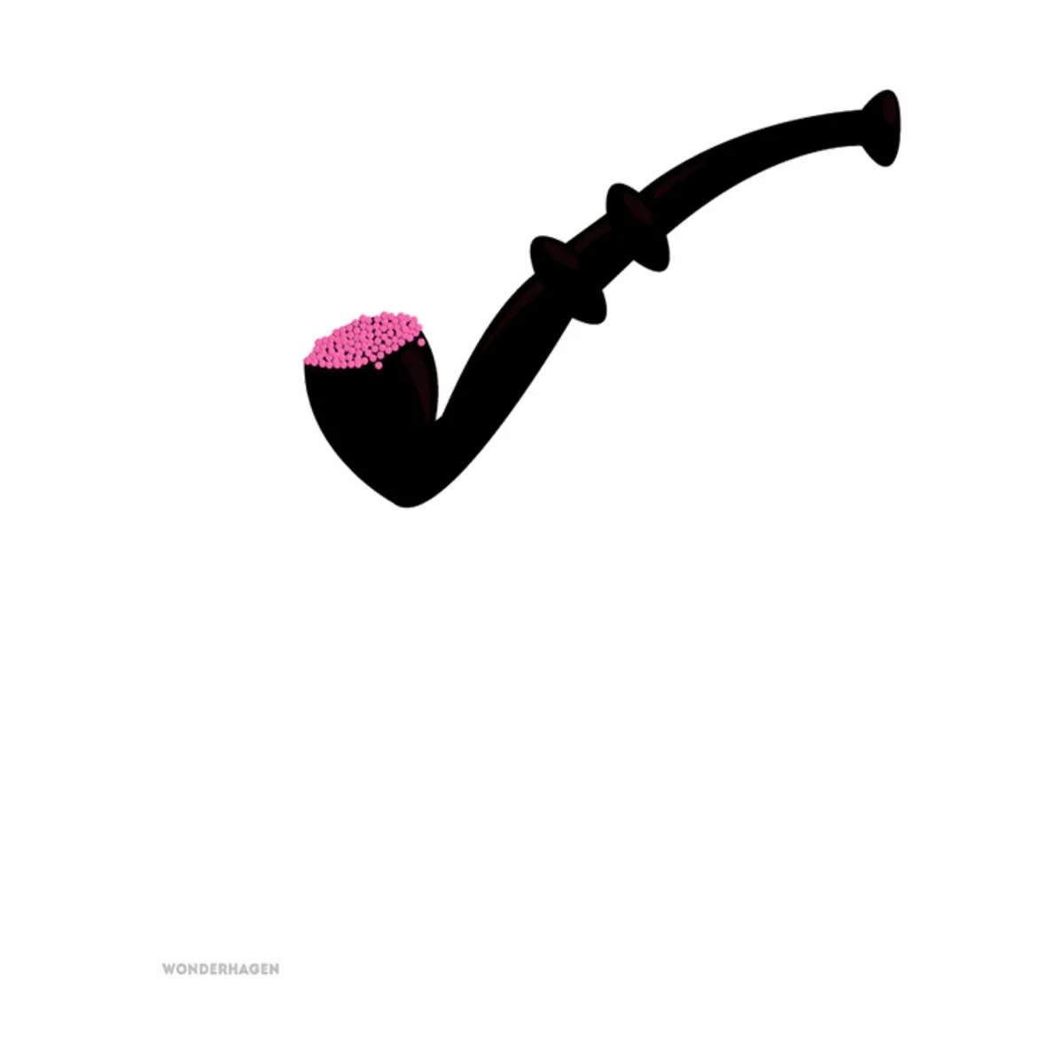 Poster&Frame Plakater Plakat Lakridspibe i Hvid, B50 x L70 cm, 1