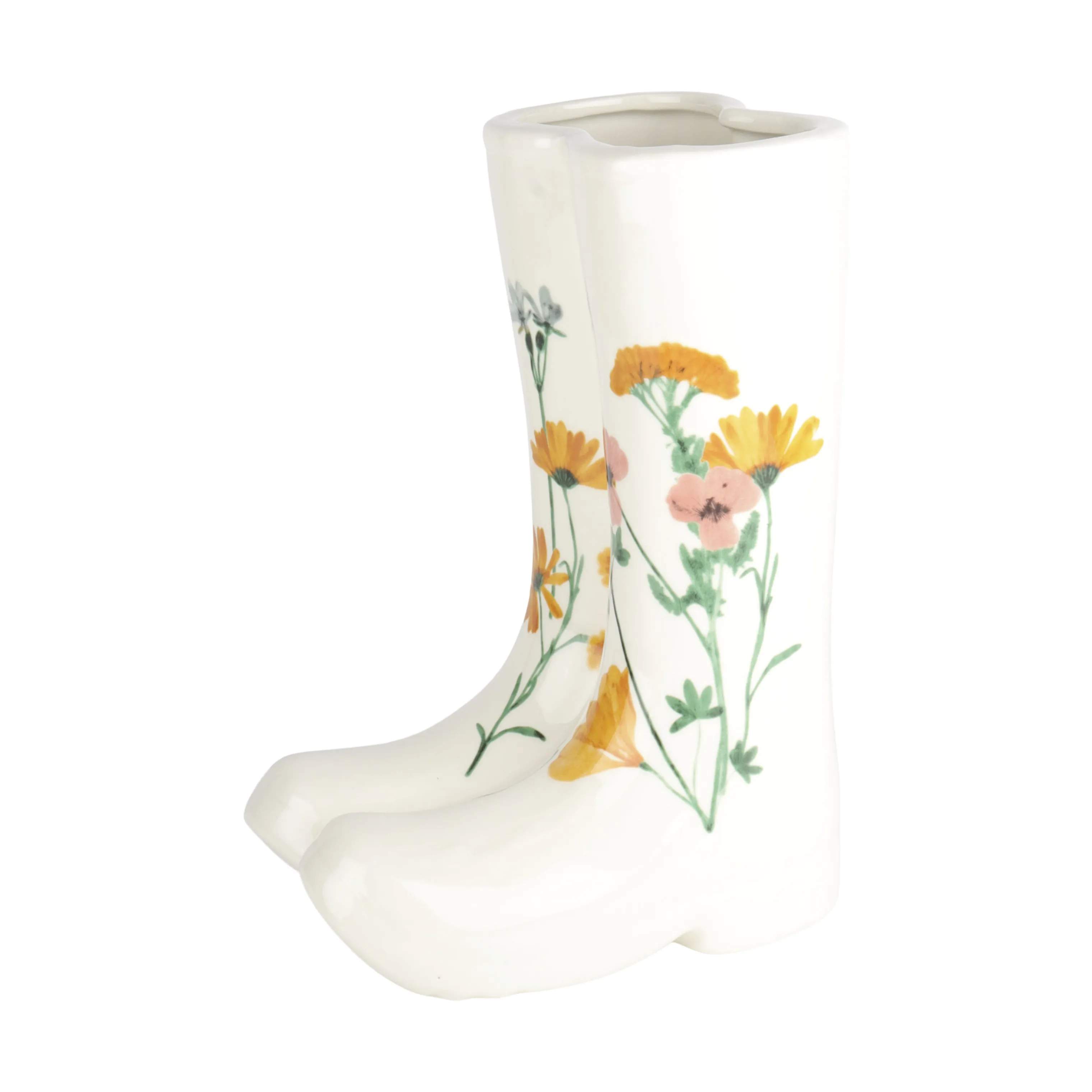 CASA Living Havefigurer Havefigur - Gummistøvler i Hvid/grøn, 1