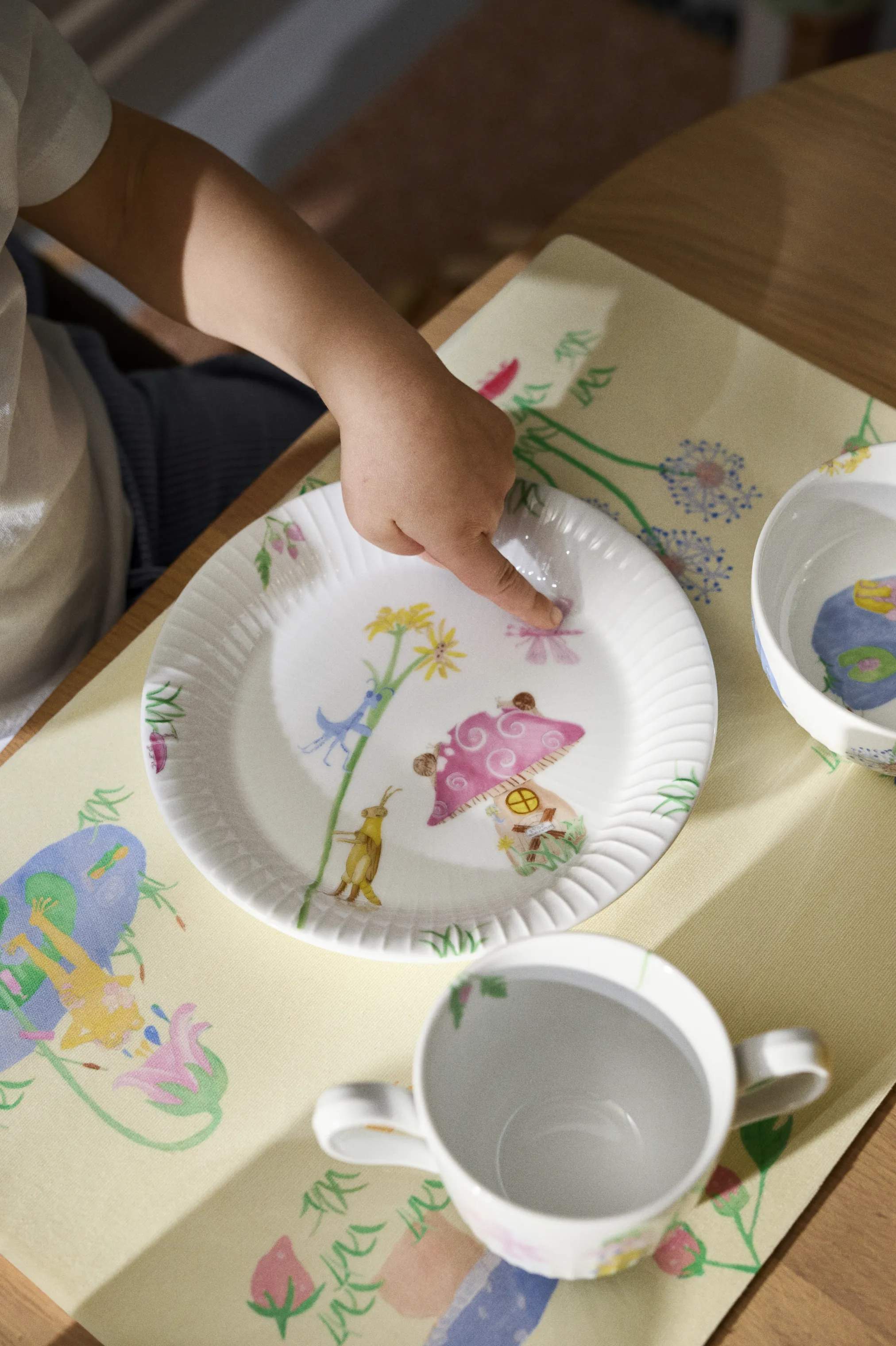 Kähler Dækkeservietter Hammershøi Kids Dækkeserviet i Hvid m. deko, 4