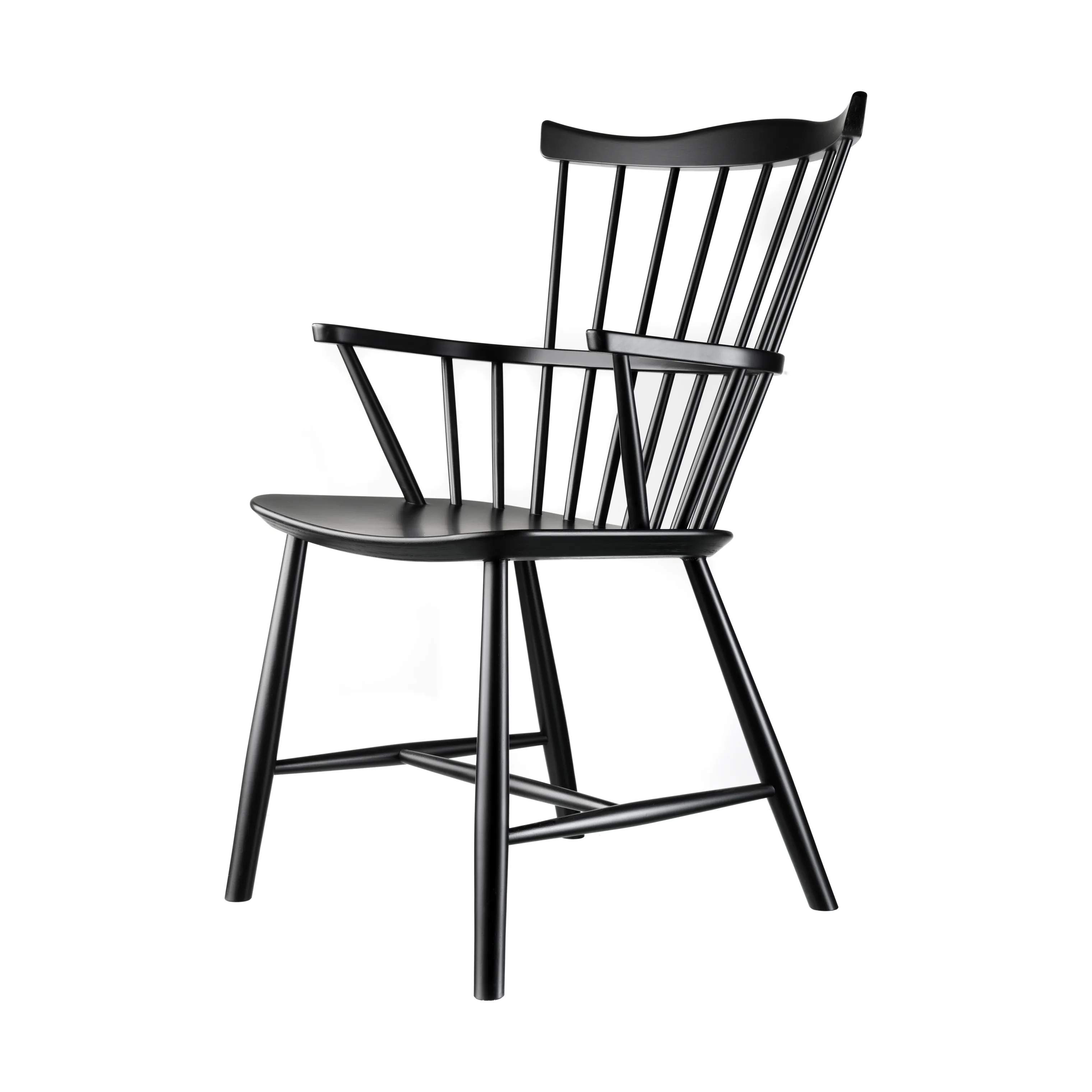 FDB Møbler Lænestole J52B Lænestol i Jet Black (RAL 9005), 1