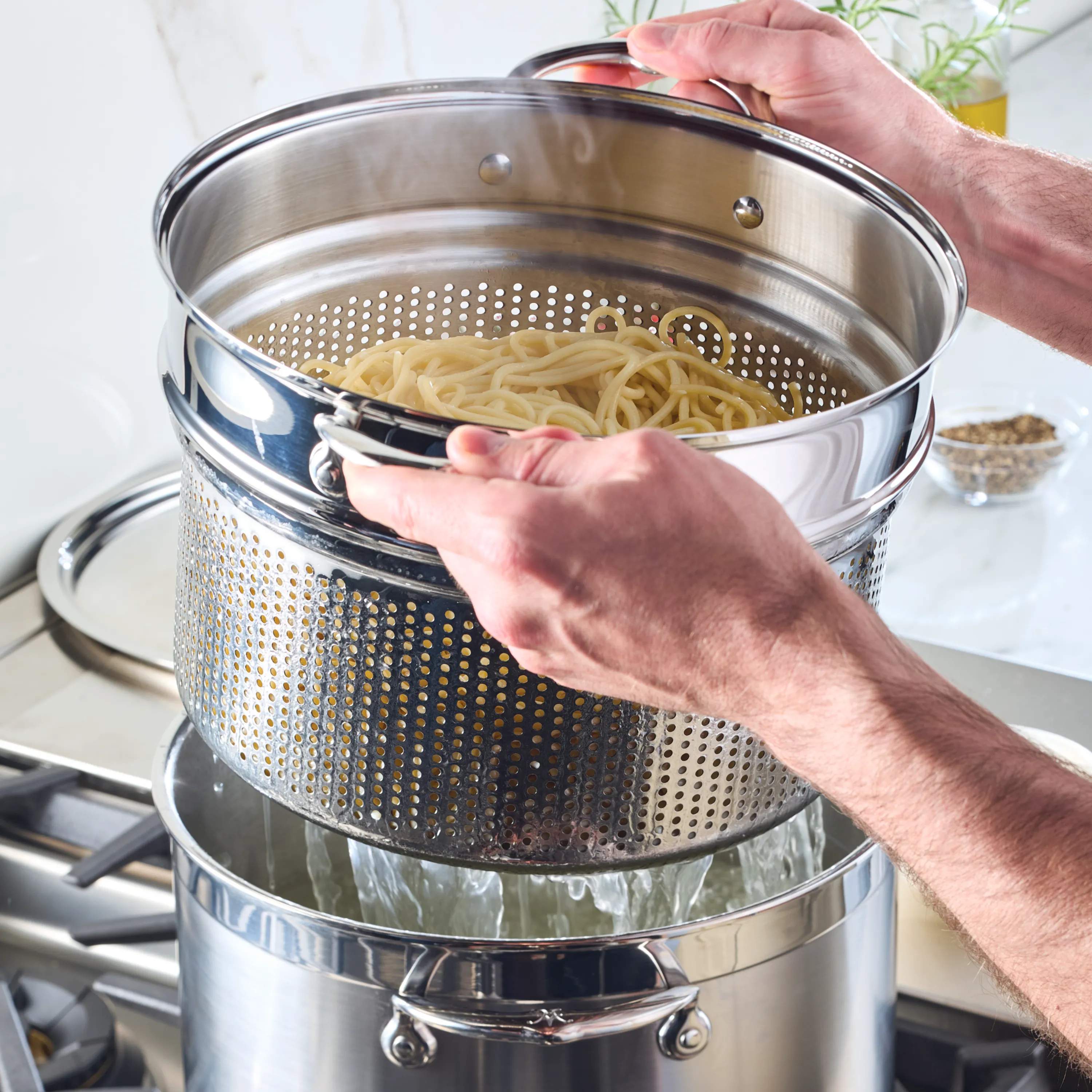 Hestan Tilbehør til gryder Provisions Pastaindsats i rustfrit stål, 2