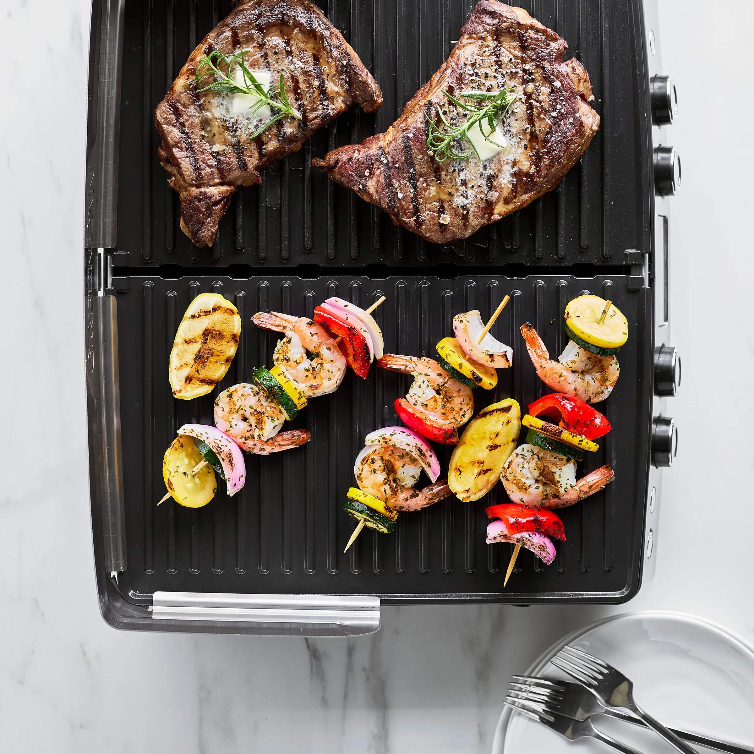 Greenpan Bordgrill Elite XL Grill i Stål, 4
