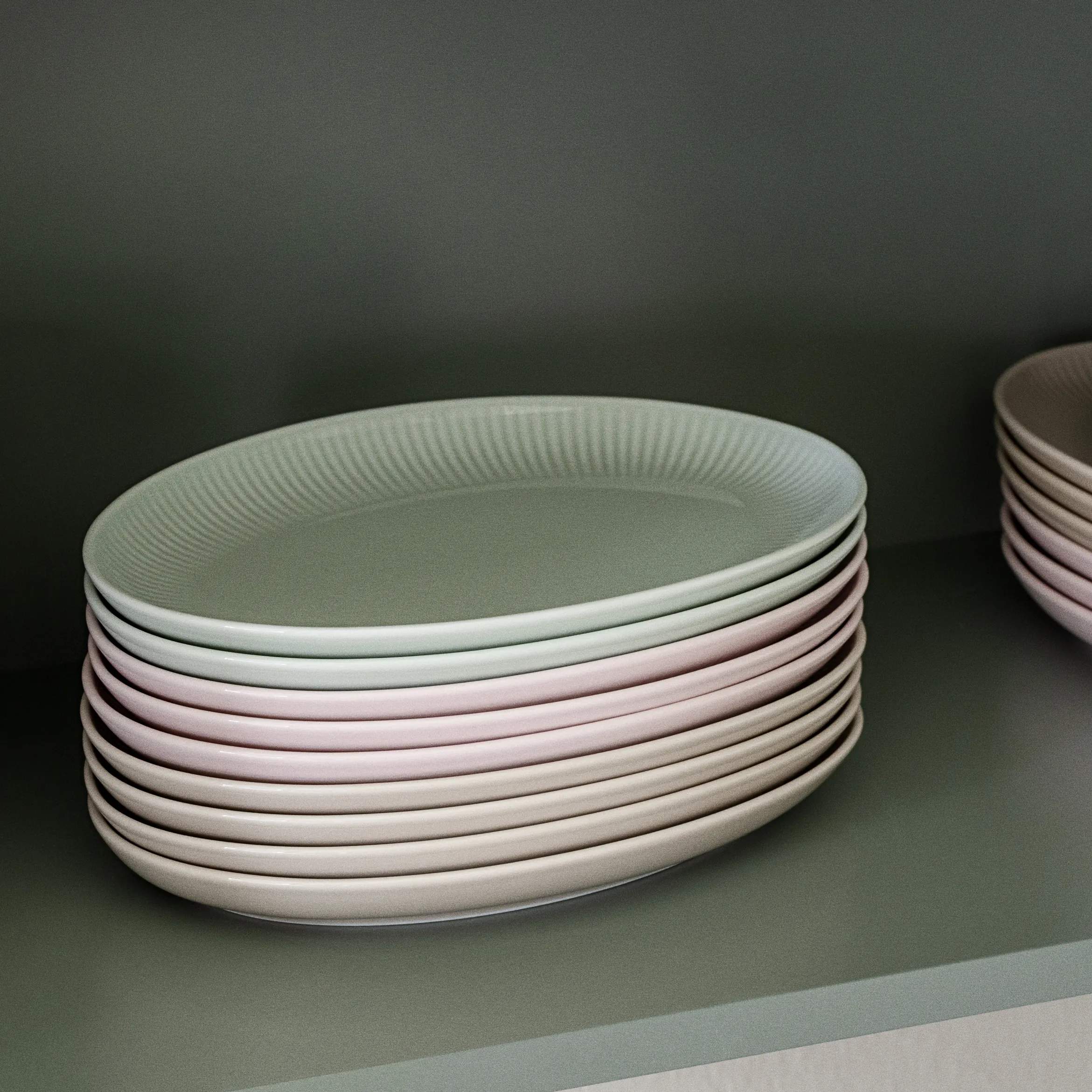 Eva Trio Frokosttallerkener Legio Nova Palette Oval Tallerken i Mint, 2