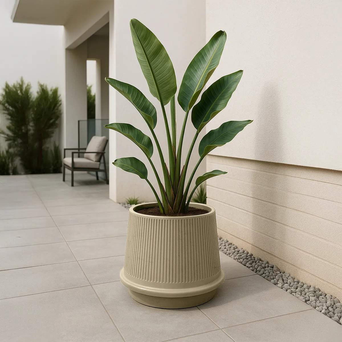 SACKit Plantekrukker Gaia Krukke i Sand , 43 cm, 2