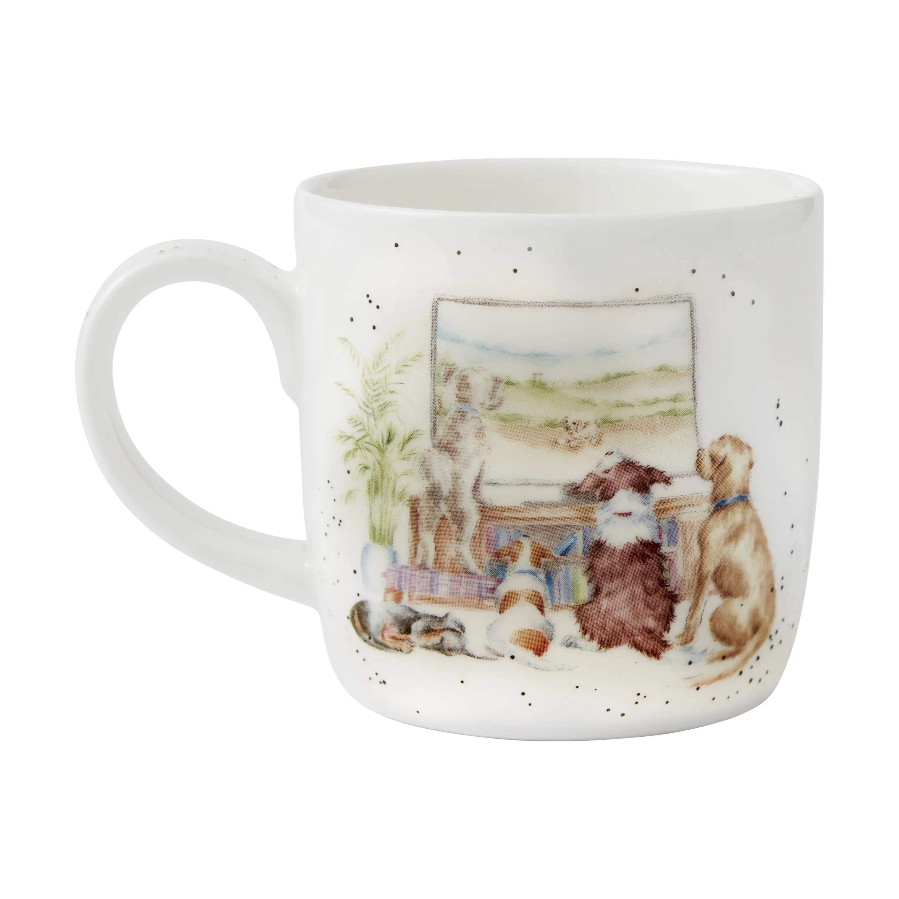 Royal Worcester Krus og kopper med hank Wrendale Krus - Movie night i Hunde, 4