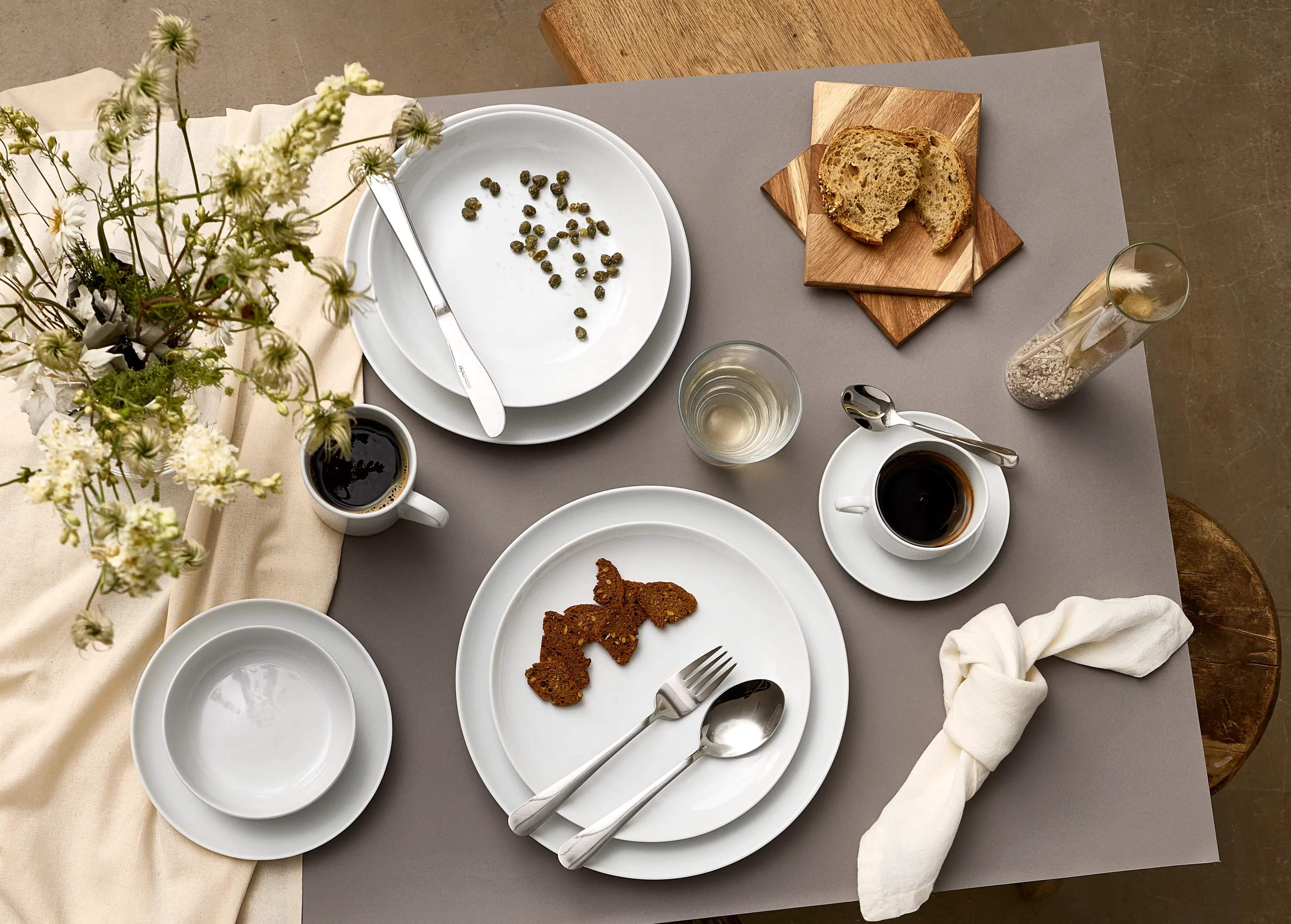 Aida Frokosttallerkener Atelier - Frokosttallerken - 4 stk. i Hvid, 2