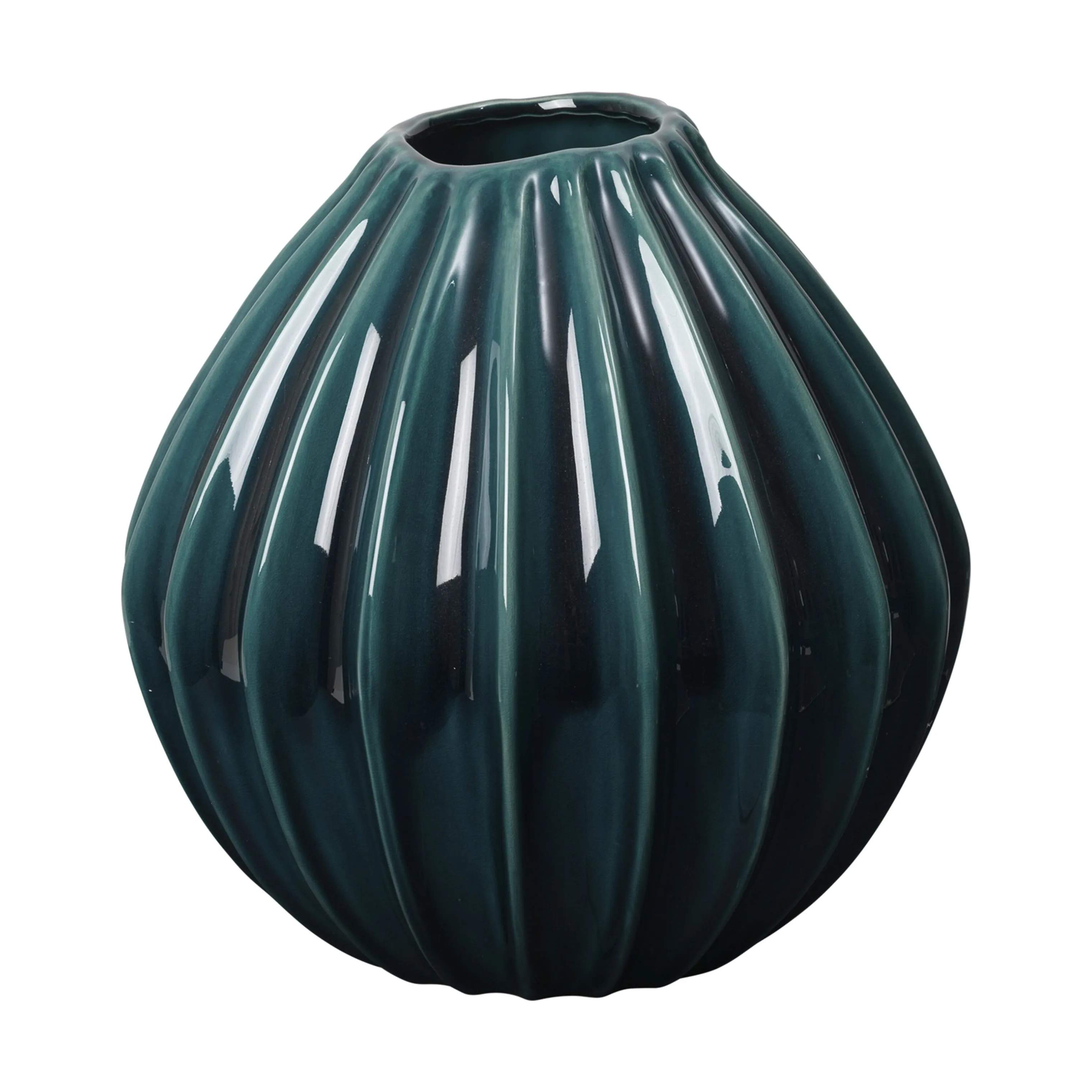 Broste Copenhagen Vaser Wide Vase i Blå, H30 x Ø30 cm, 1