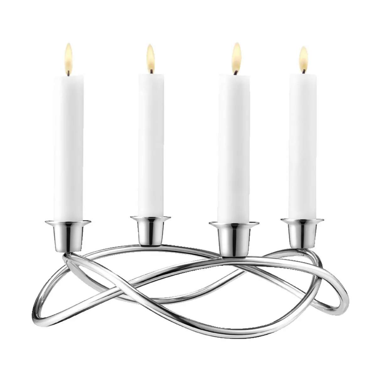 Georg Jensen Kronelysestage Season Lysestage i Stål, 26 cm, 1