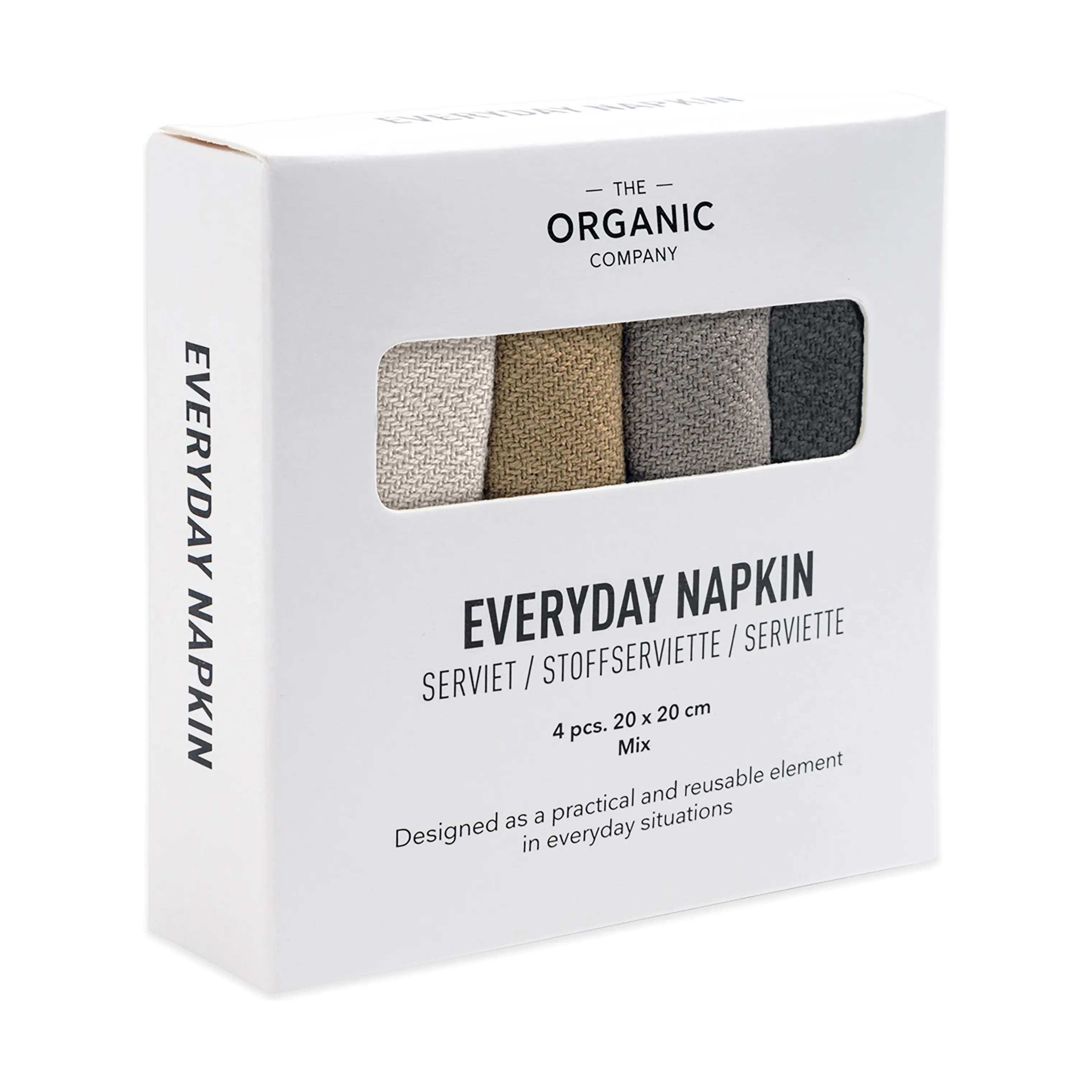 The Organic Company Stofservietter Stofserviet - 4 stk. i Brun, 2