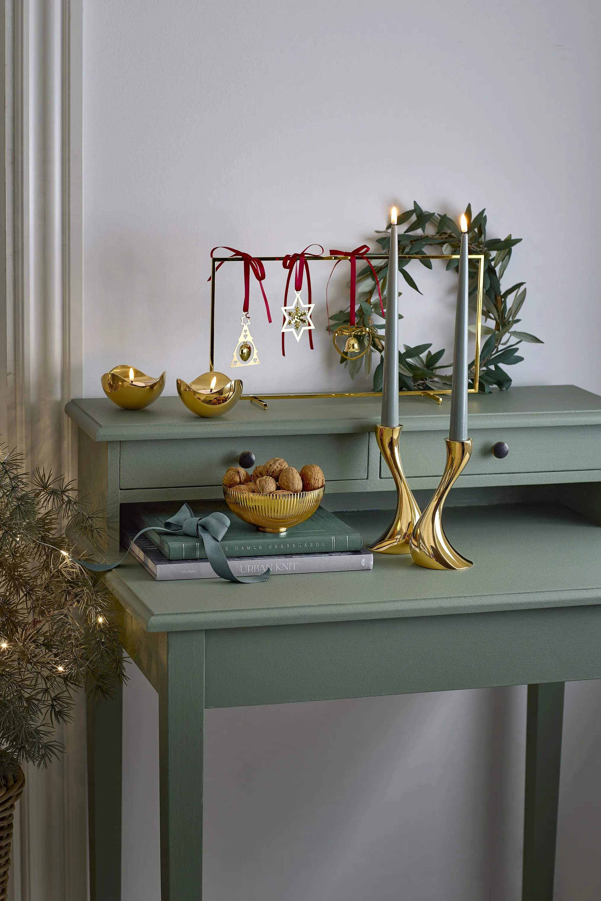 Georg Jensen Kronelysestage Cobra Lysestage - 2 stk. i Guld blank, 16 cm, 3