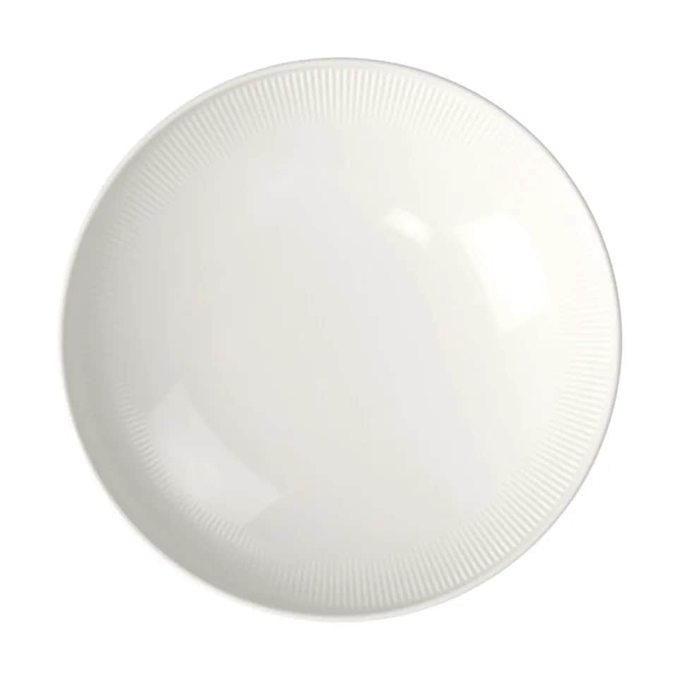 Afina Dyb Tallerken, hvid, large
