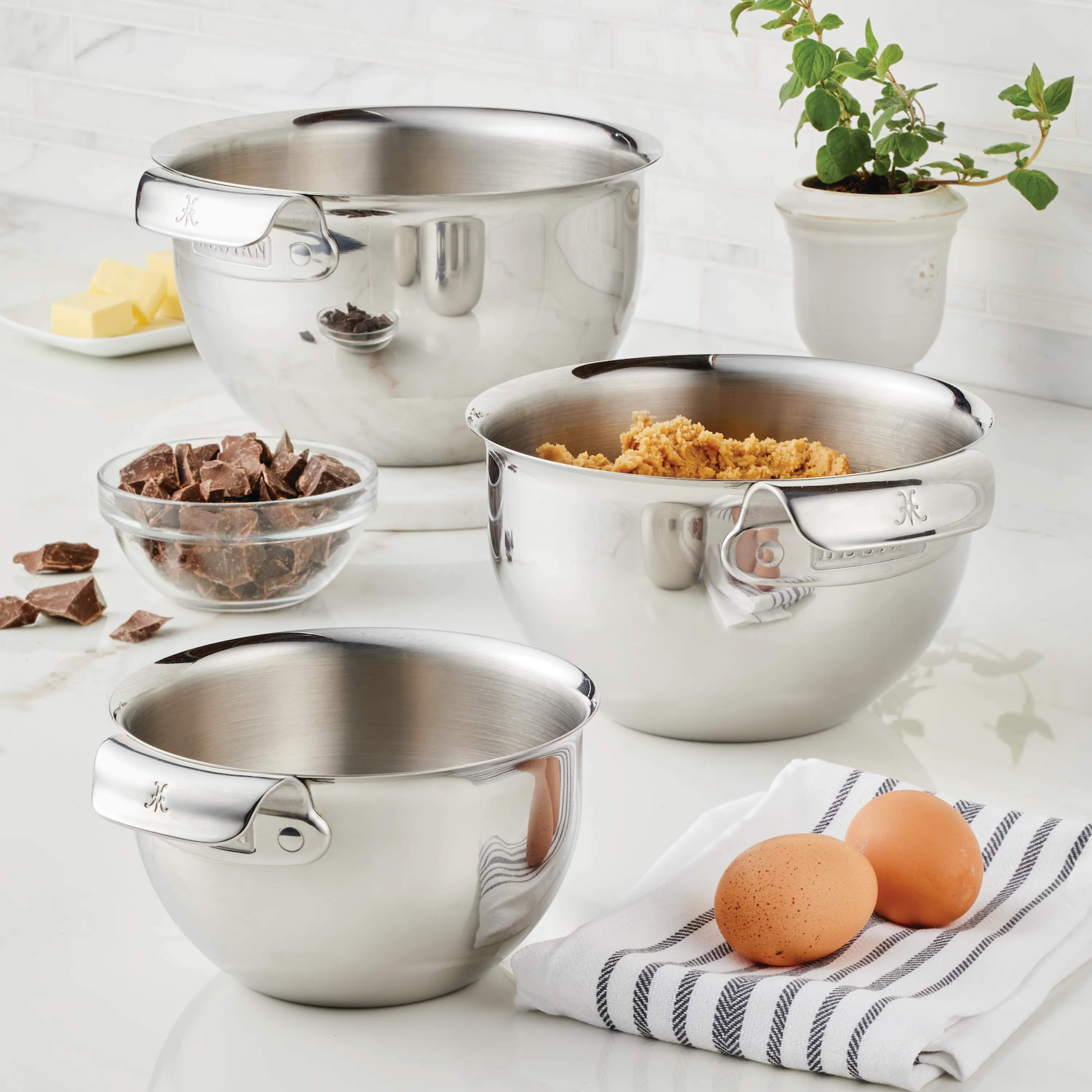 Hestan Røreskålsæt Provisions Røreskålesæt - 3 dele i Rustfrit stål, 2
