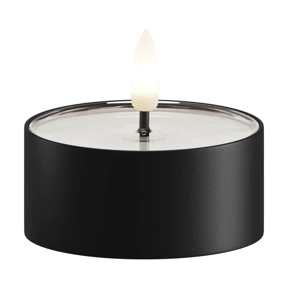 Deluxe Homeart LED-lys Udendørs LED Fyrfadslys - 2 stk. i Sort, 6,5 cm, 4