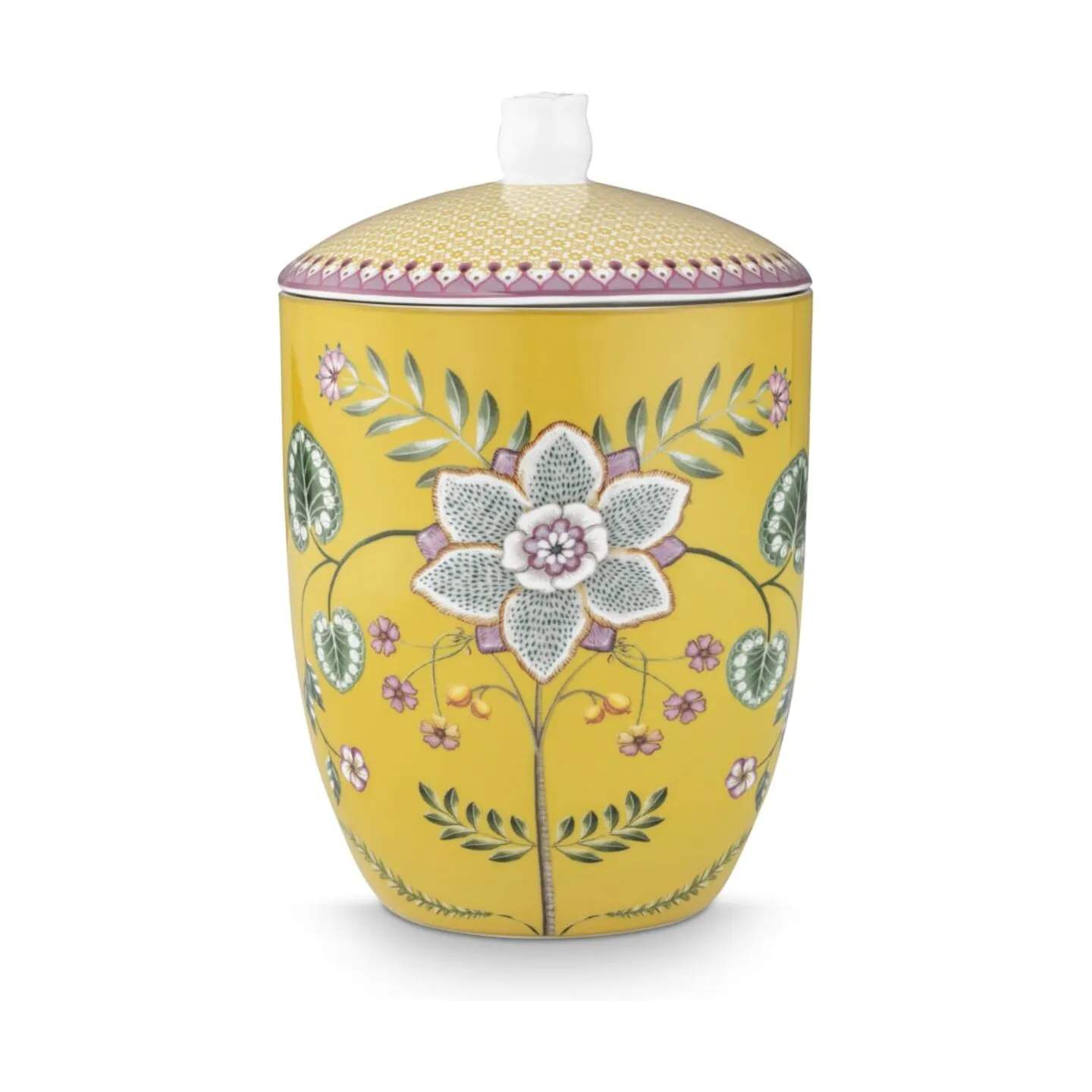 PIP Studio Krukker med låg Lily & Lotus Opbevaringskrukke i Yellow, 1